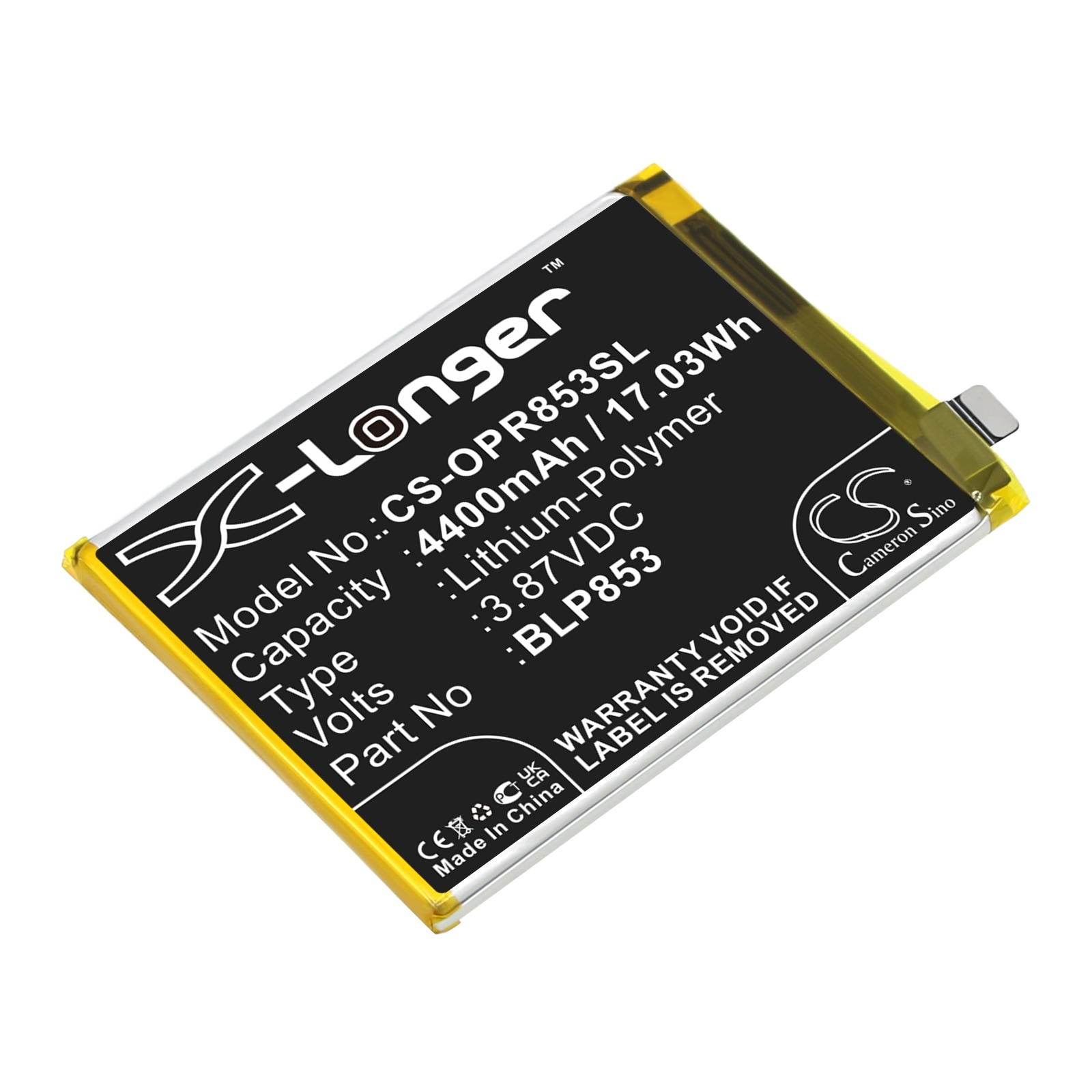 Batteri for SmartPhone, Mobil for OPPO Reno 4 4G, Reno 5 Lite, CPH2113 og andre.