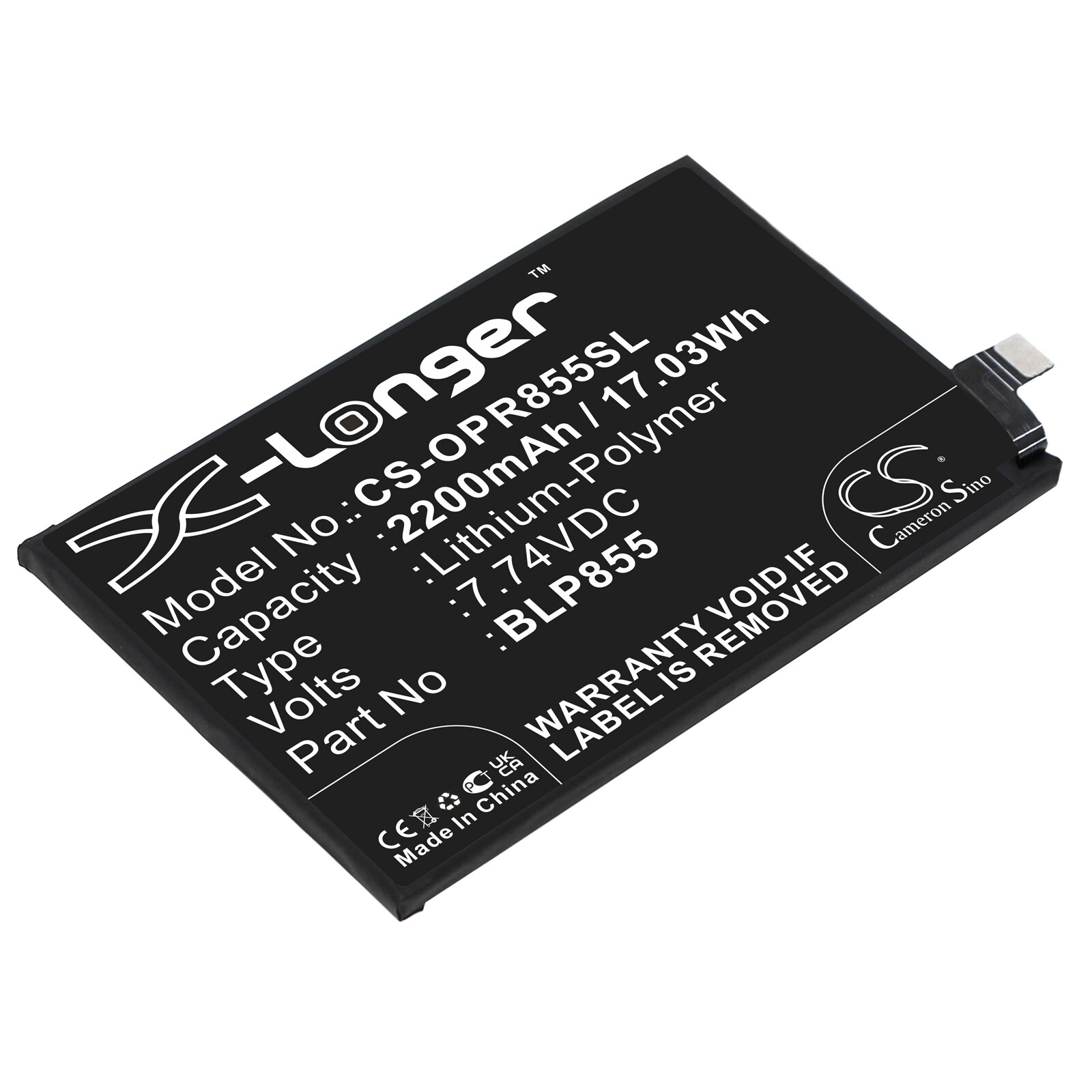 Batteri for smarttelefon, mobil for OPPO Reno6 Pro 5G, PEPM00