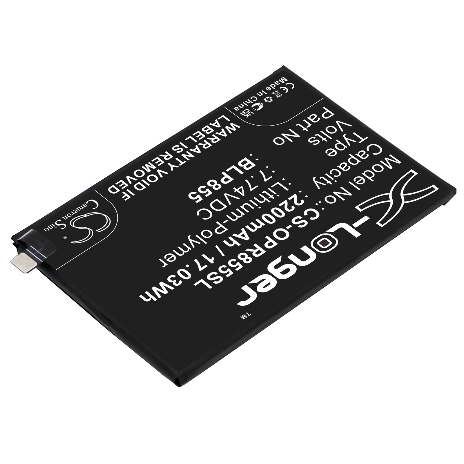 Batteri for smarttelefon, mobil for OPPO Reno6 Pro 5G, PEPM00