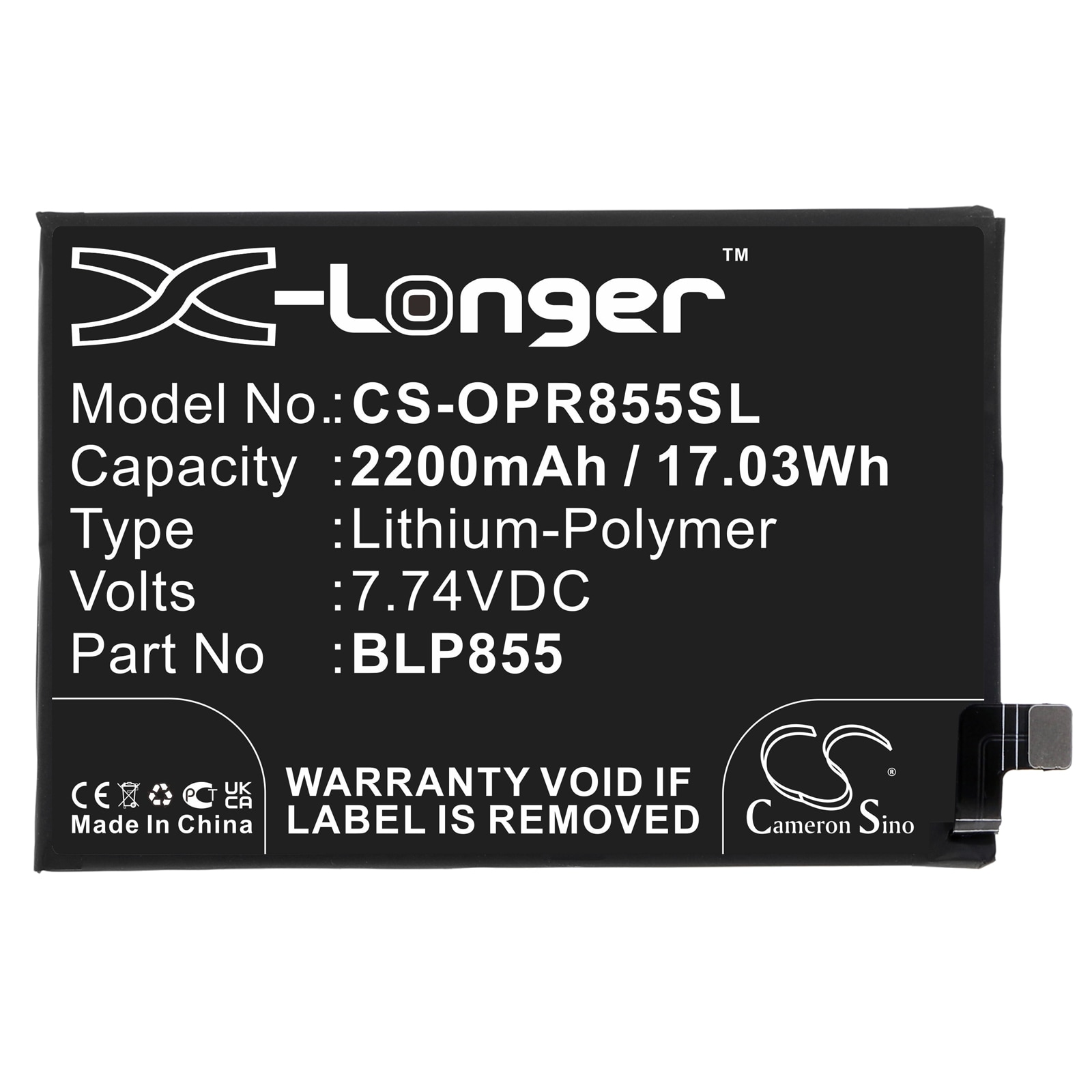 Batteri for smarttelefon, mobil for OPPO Reno6 Pro 5G, PEPM00