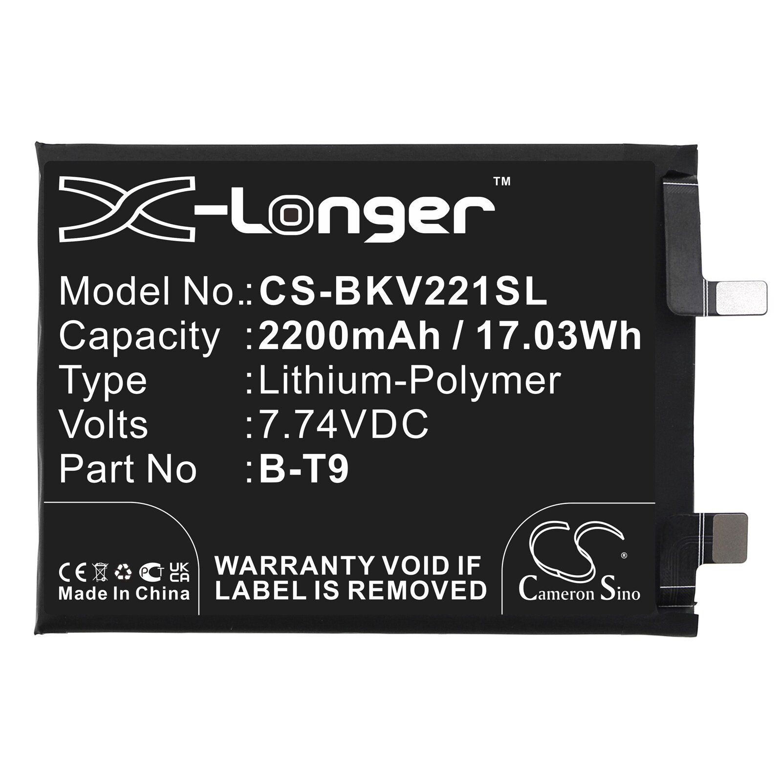 Batteri for SmartPhone, Mobil for VIVO iQOO 10 5G, V2217A, iQOO 9T og andre.