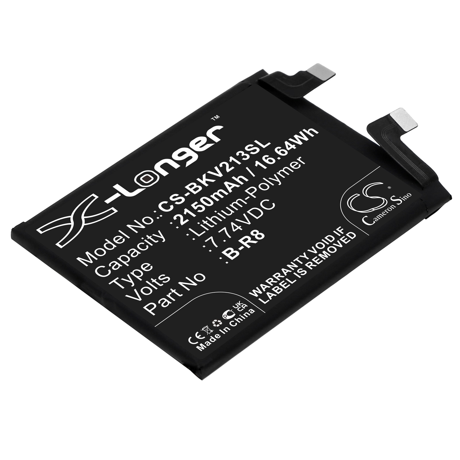 Batteri for smarttelefon, mobil for VIVO IQOO 8, IQOO 8 5G, V2136A
