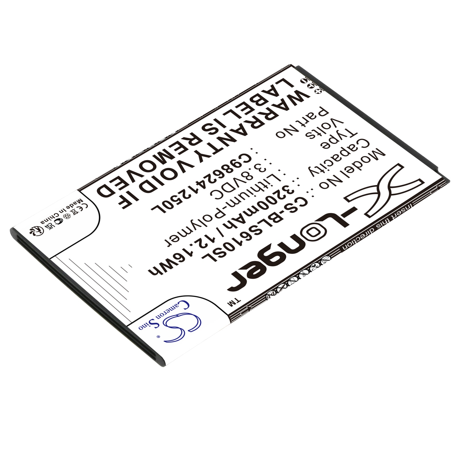 Batteri for SmartPhone, Mobil for BLU Studio Mega, S610, Advance A6 etc.