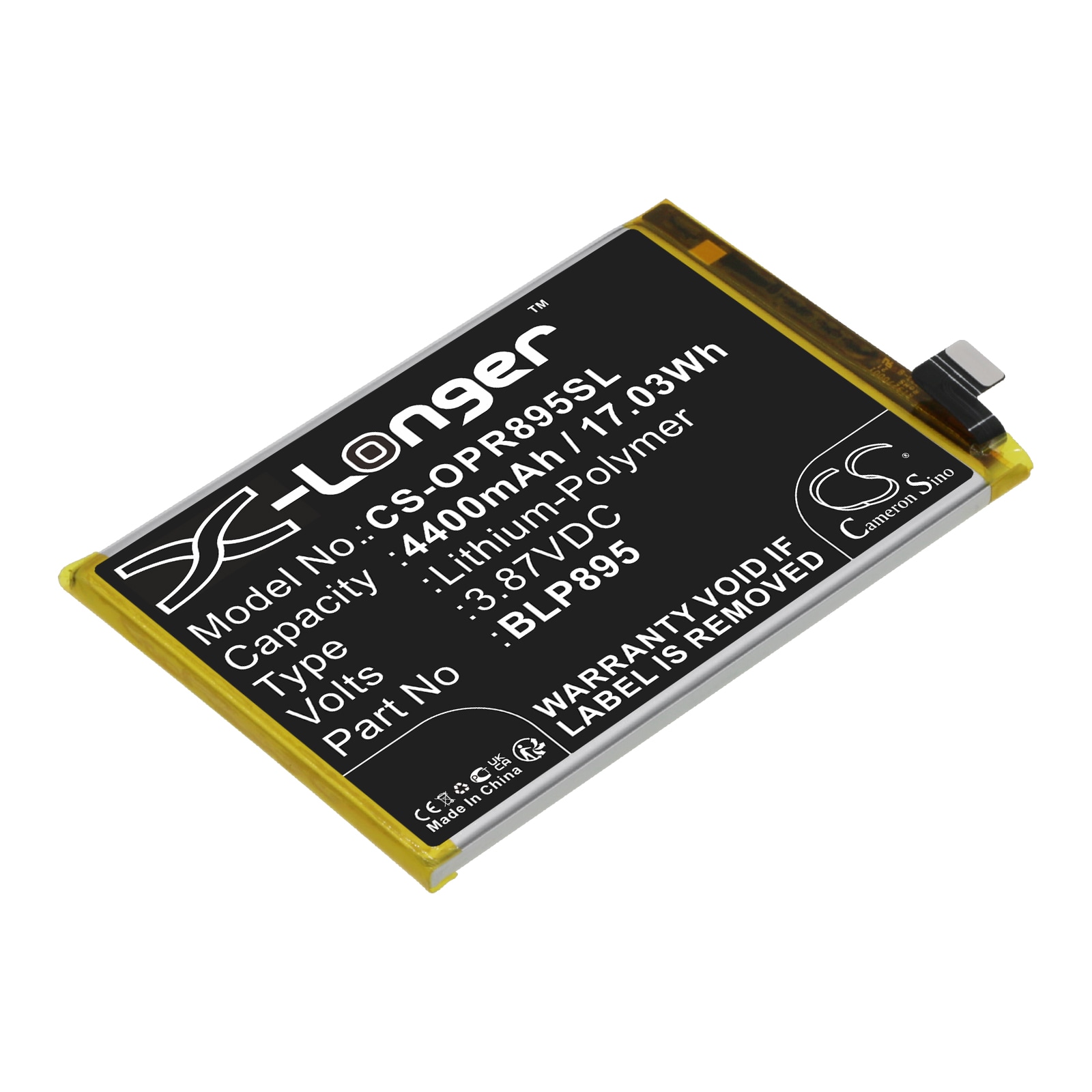 Batteri for smarttelefon, mobil for OPPO Reno7 SE 5G, PFCM00