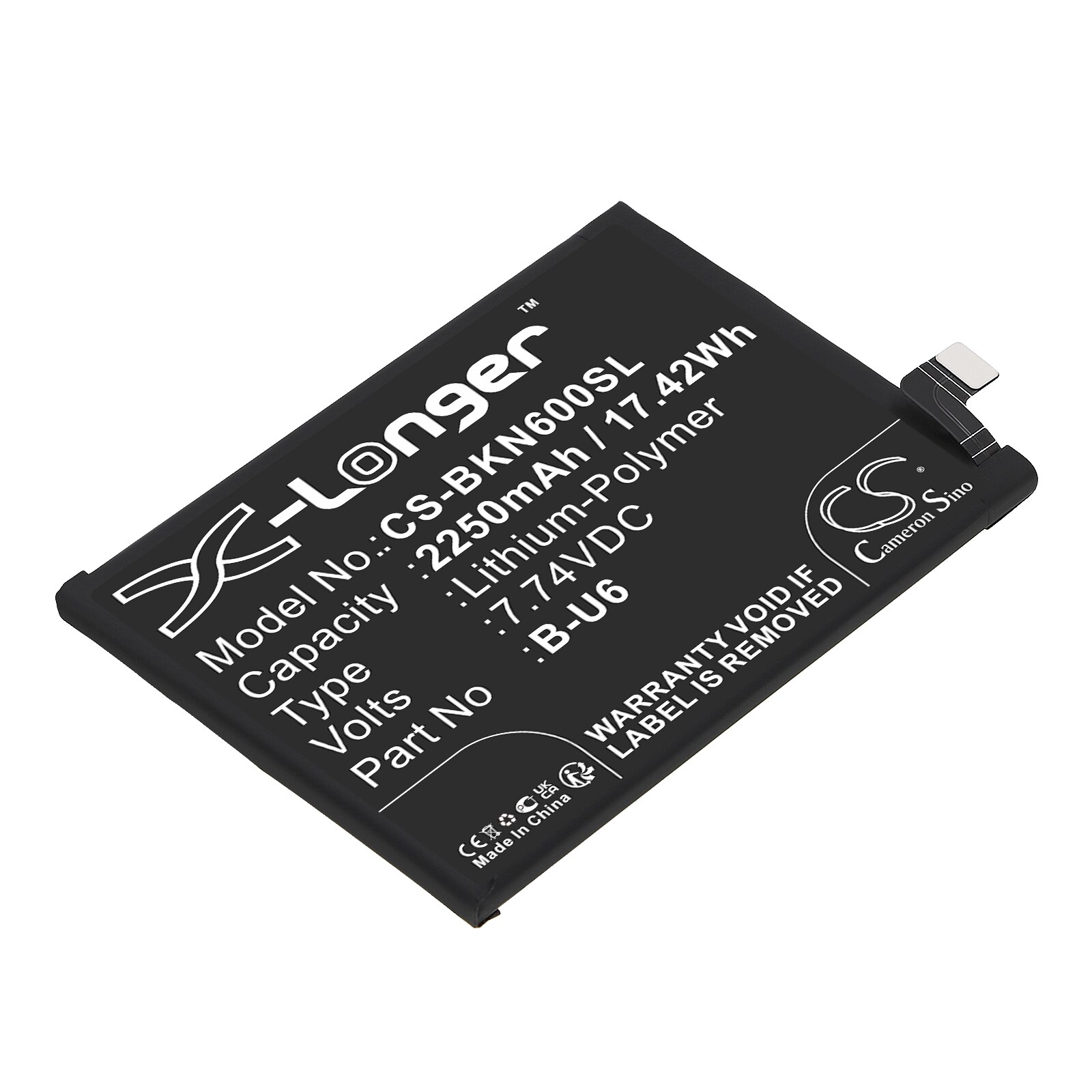 Batteri for smarttelefon, mobil for VIVO iQOO Neo6 SE 5G, V2199A