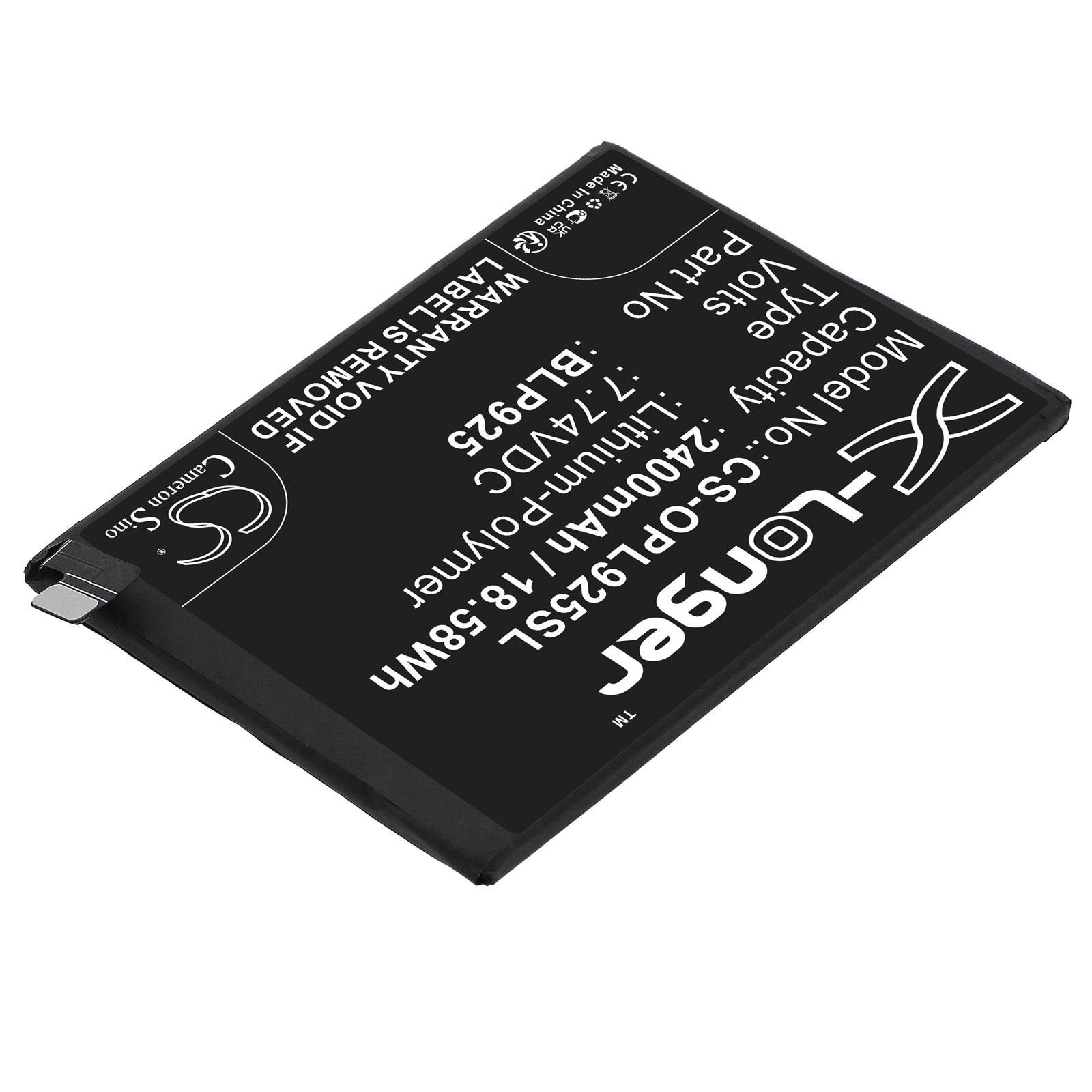 Batteri for SmartPhone, mobil for $ 0000041t 10R, 10R 5G 2022, 10R 5G 2022 150W og andre.