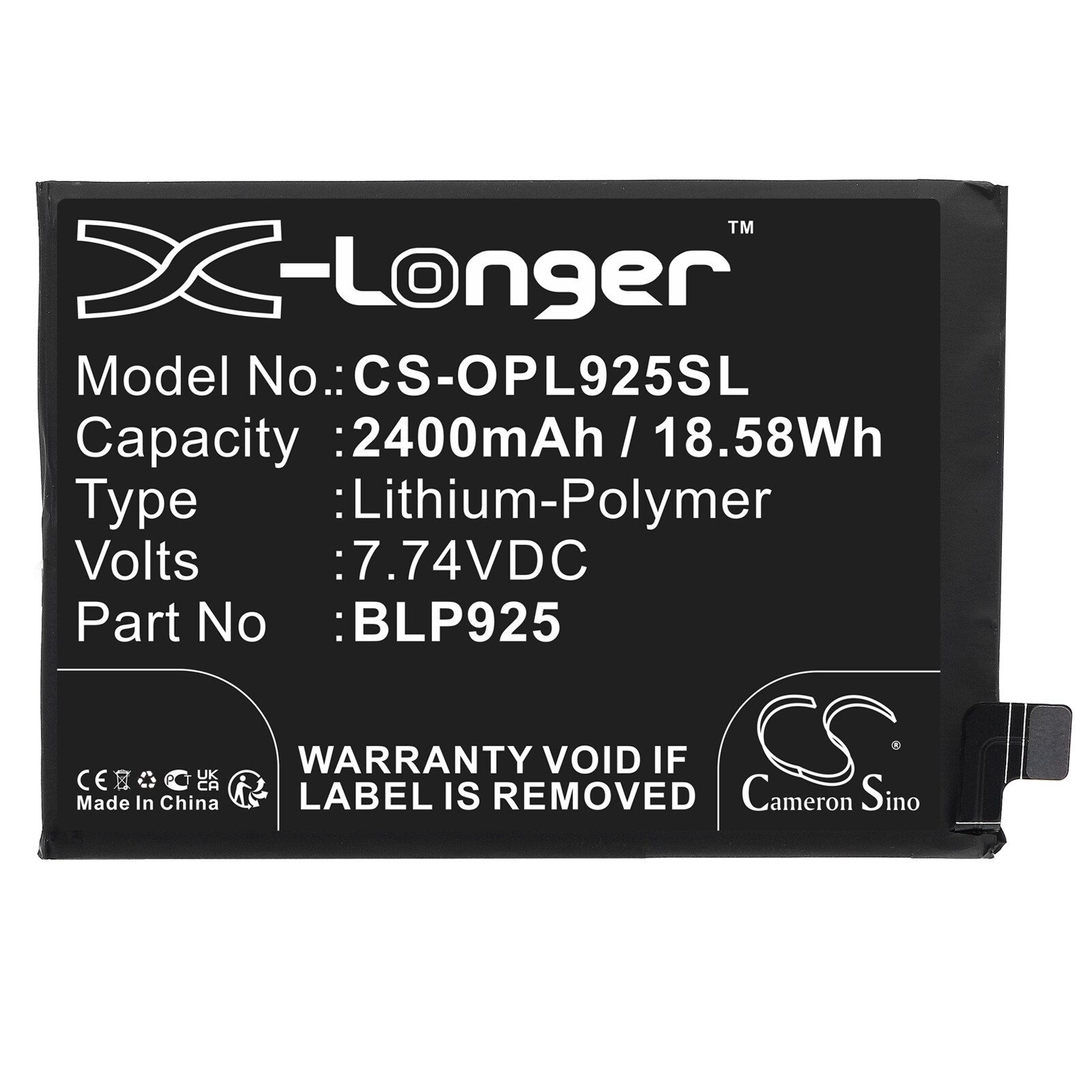 Batteri for SmartPhone, mobil for $ 0000041t 10R, 10R 5G 2022, 10R 5G 2022 150W og andre.