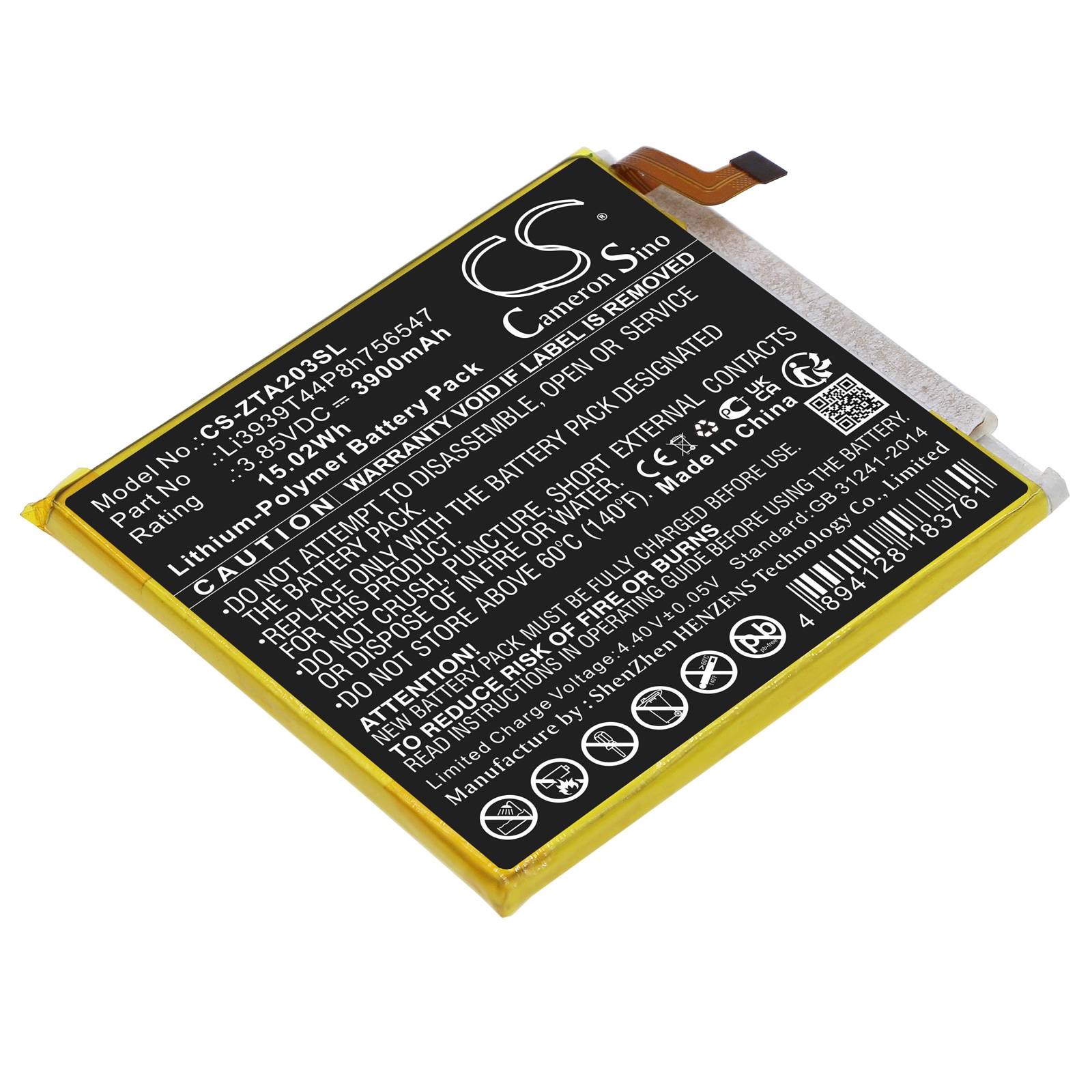 Batteri for SmartPhone, Mobil for ZTE Axon 10 Pro, A2020, A2020N2 og andre.