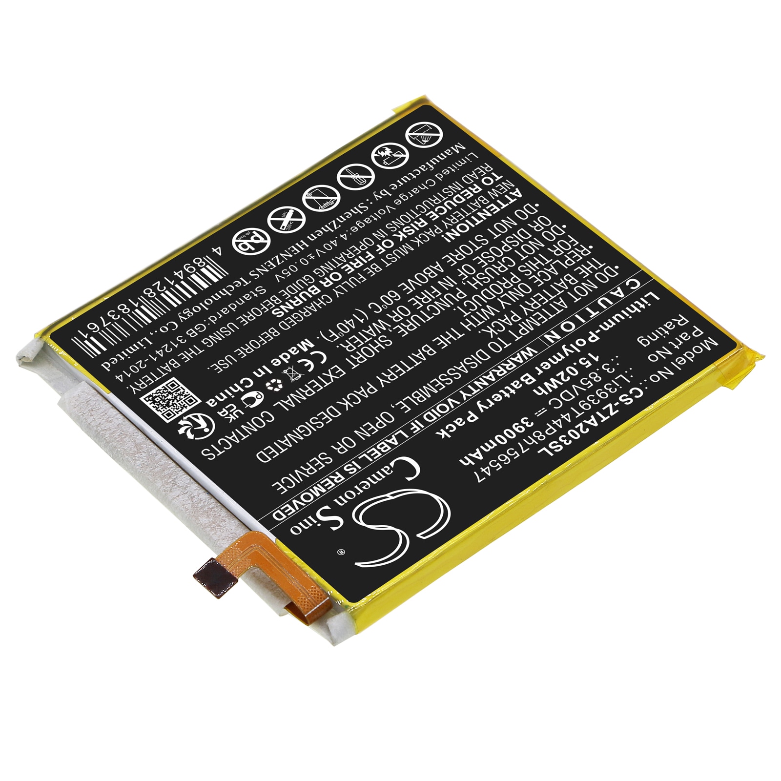 Batteri for SmartPhone, Mobil for ZTE Axon 10 Pro, A2020, A2020N2 og andre.