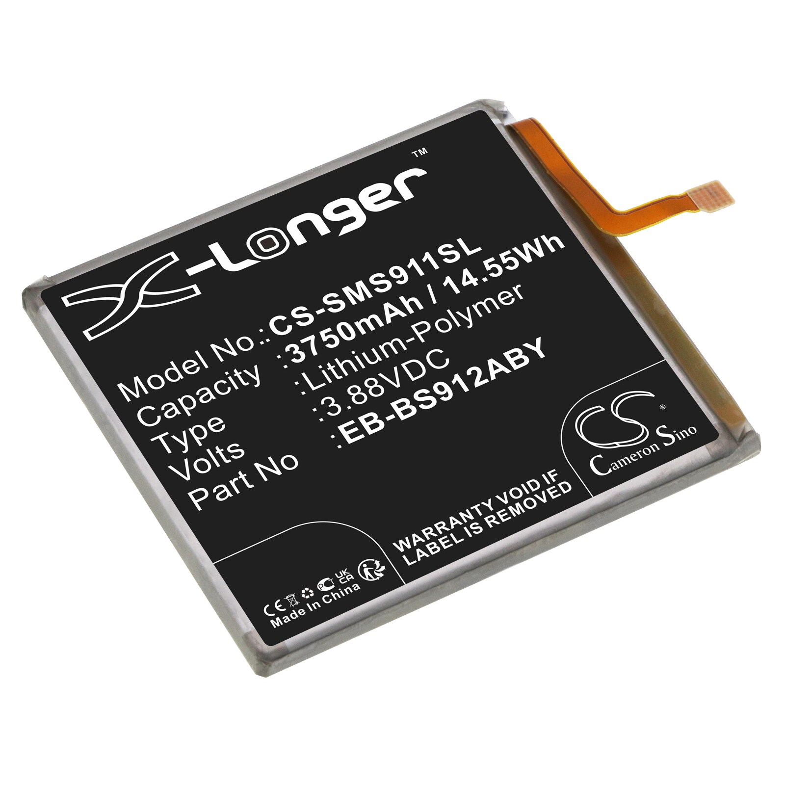 Batteri for SmartPhone, Mobil for Samsung Galaxy S23, SM-S911B, SM-S911T og andre.