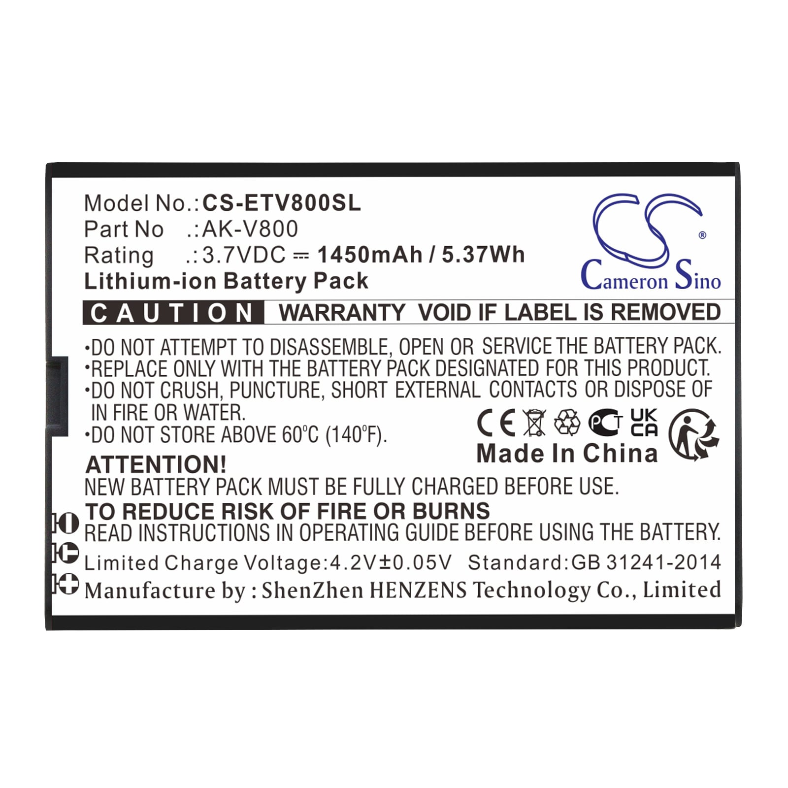 Batteri for SmartPhone, Mobil for Emporia TALKsmart, V800, V800_001