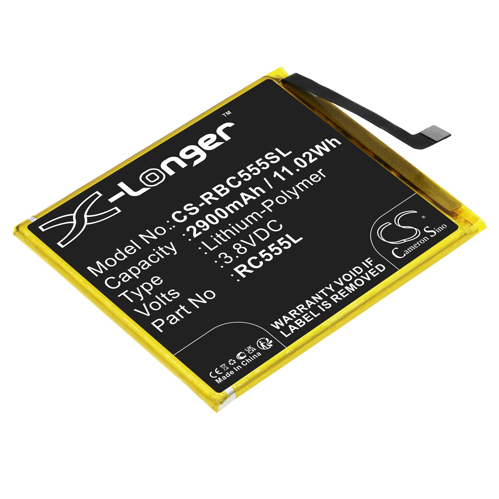 Batteri til SmartPhone, mobil til Orbic Wonder, RC555L, A1203 osv.
