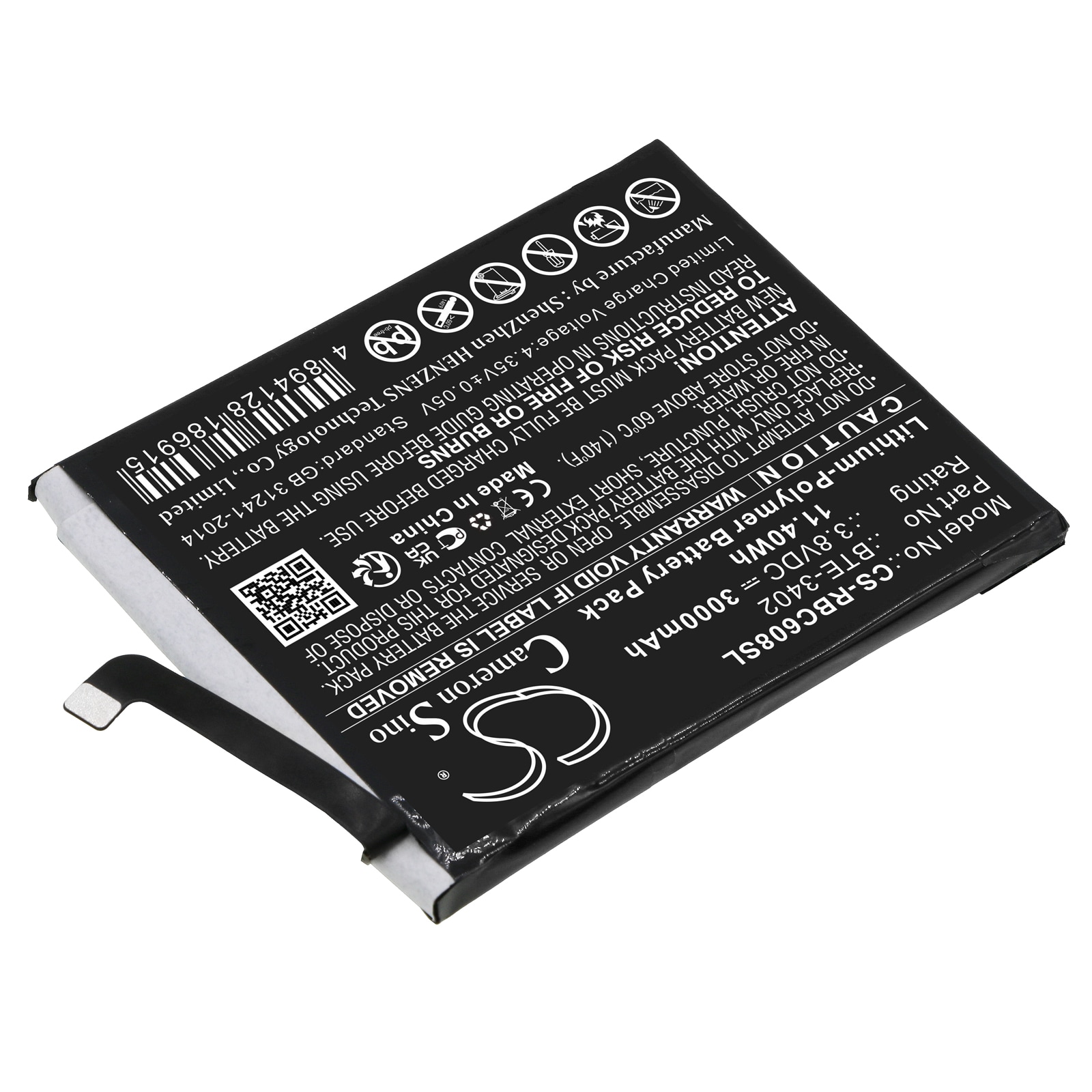 Batteri for SmartPhone, mobil for Orbic JOY, RC608L, ORB608LBVZPP og andre.