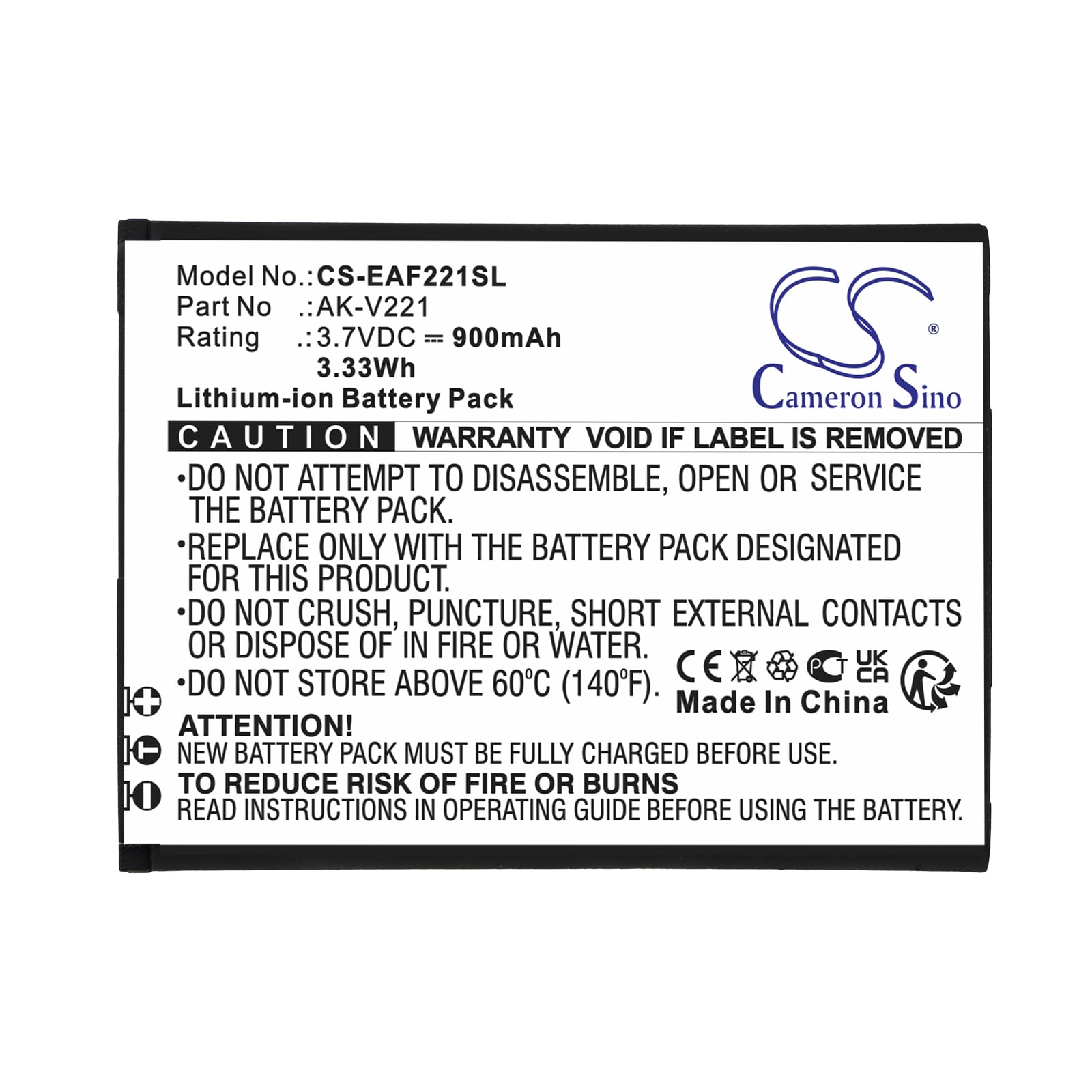 Batteri for SmartPhone, Mobil for Emporia Flip V221, Active glam V221 4G og andre.