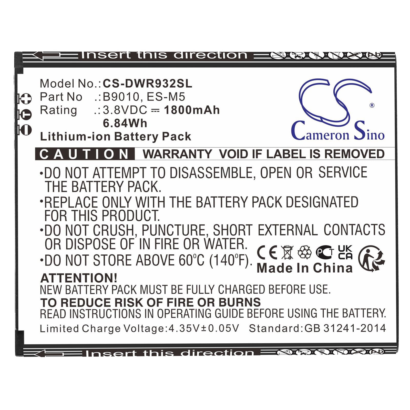 Batteri for smarttelefon, mobil for D-Link DWR-932, DWR-932M