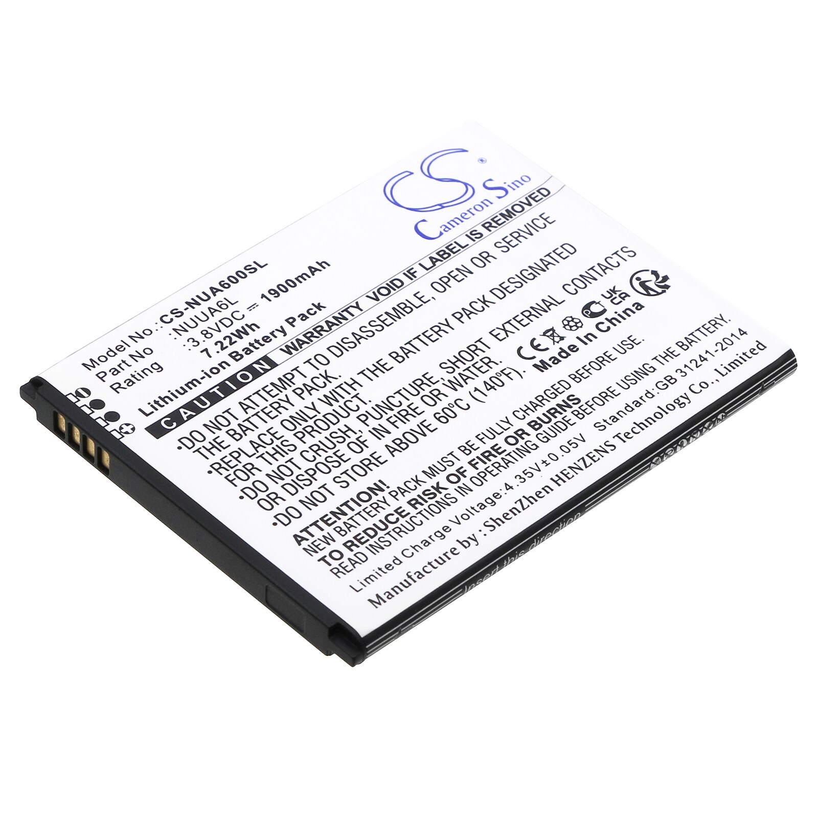 Batteri for SmartPhone, Mobil for NUU A6L