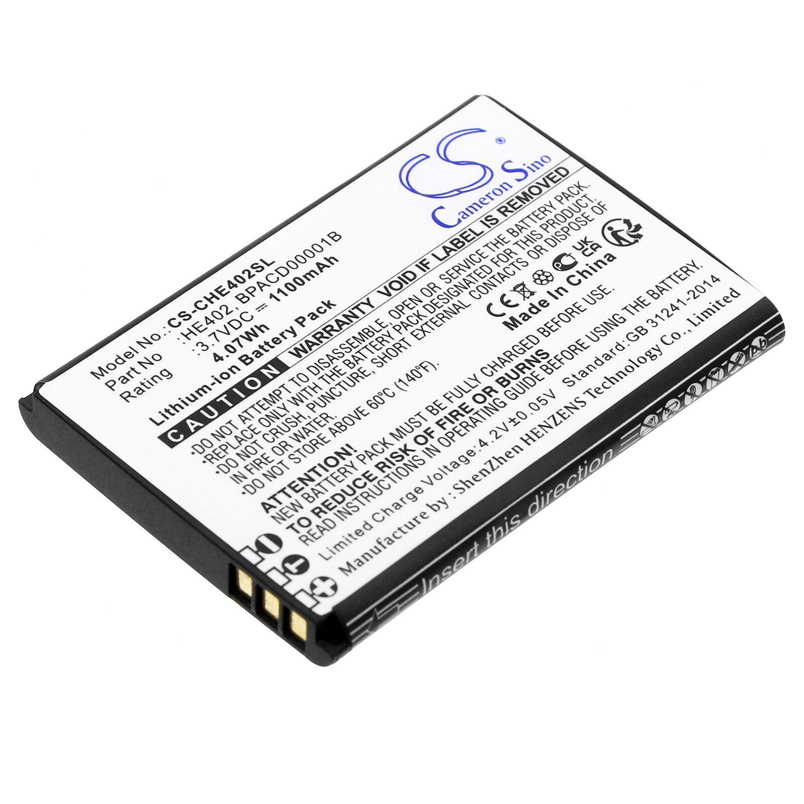 Batteri til smarttelefon, mobil for Cingular Flex, Flex 4G LTE Flip, ATTEA211101