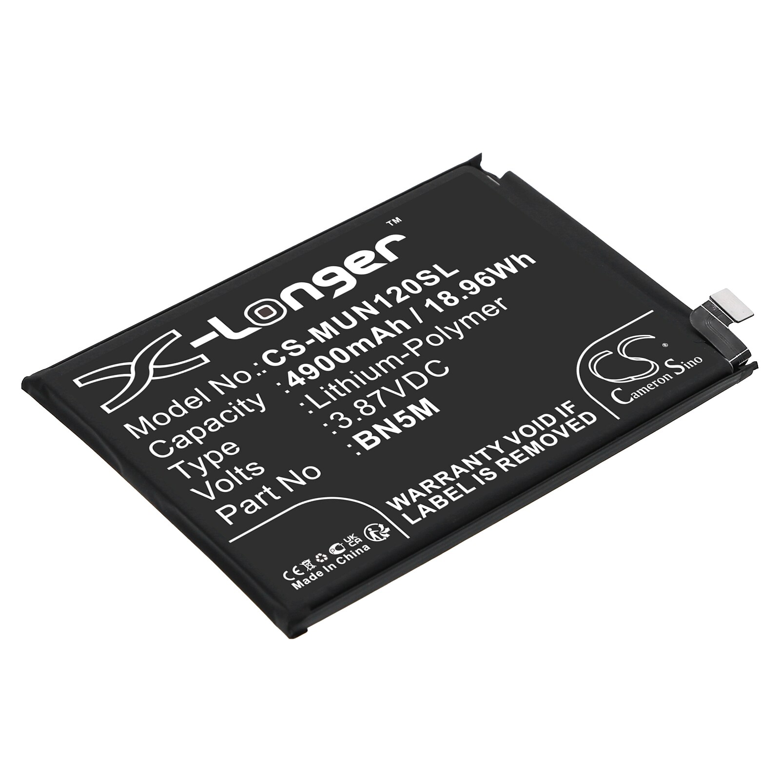 Batteri for SmartPhone, Mobil for Redmi Note 12 4G, 23028RA60L, Note 12 4G NFC og andre.