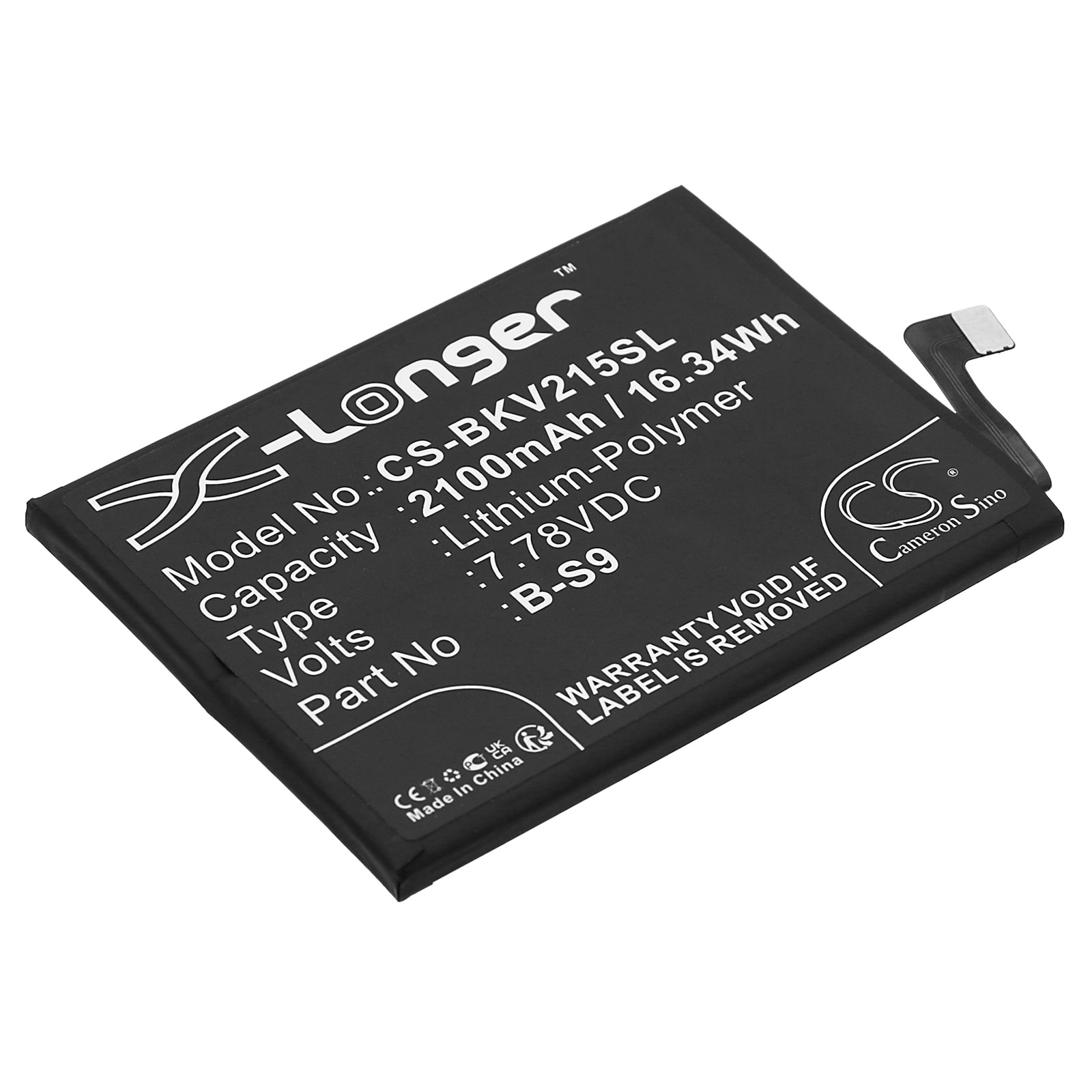 Batteri for SmartPhone, Mobil for VIVO IQOO Neo 5s, iQOO 9 SE 5G, I2109 og andre.