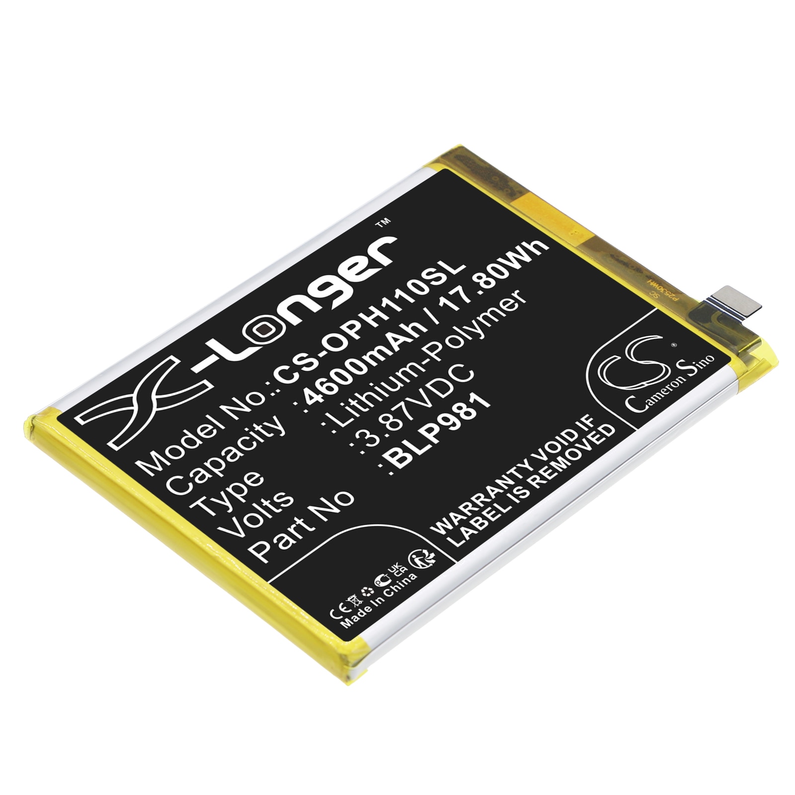 Batteri for SmartPhone, Mobil for OPPO A1 Pro, PHQ110
