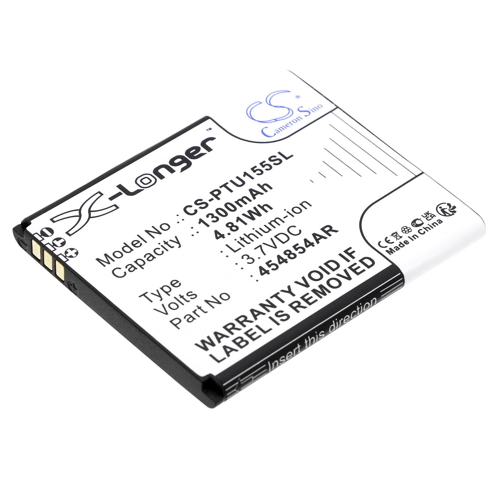 Batteri for SmartPhone, Mobil for Panasonic KX-TU155, KX-TU155EXCN, KX-TU155EXRN og andre.