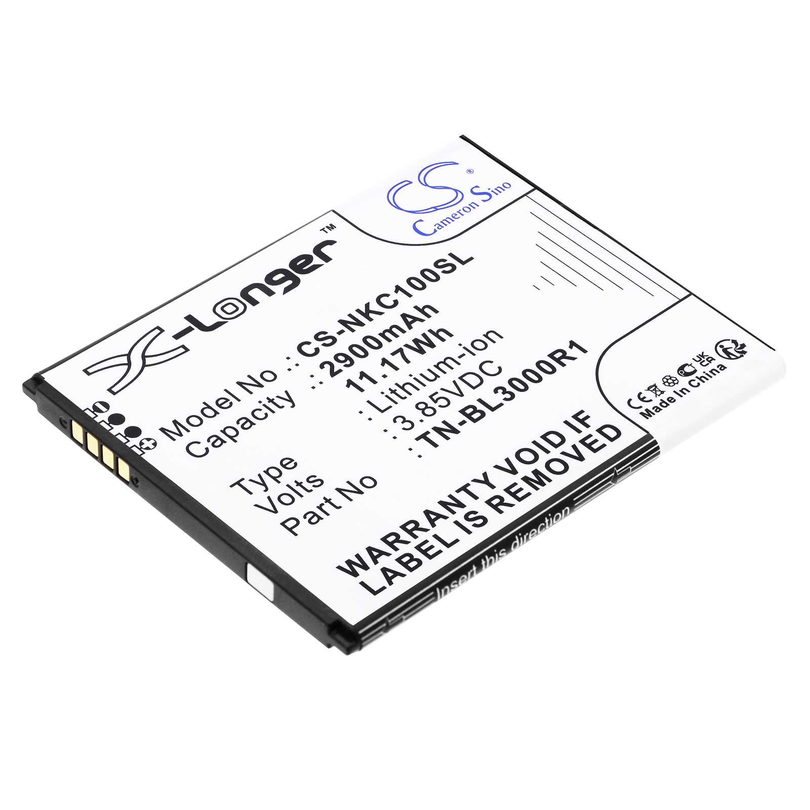 Batteri for SmartPhone, Mobil for Nokia N152DL, TA-1520, C100 etc.