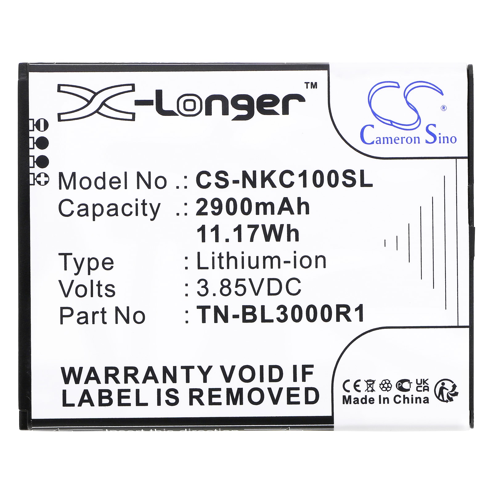 Batteri for SmartPhone, Mobil for Nokia N152DL, TA-1520, C100 etc.