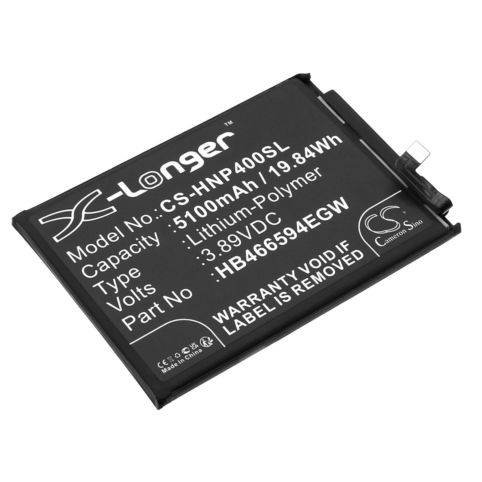 Batteri til smarttelefon, mobil for Honor Play 40, WDY-AN00