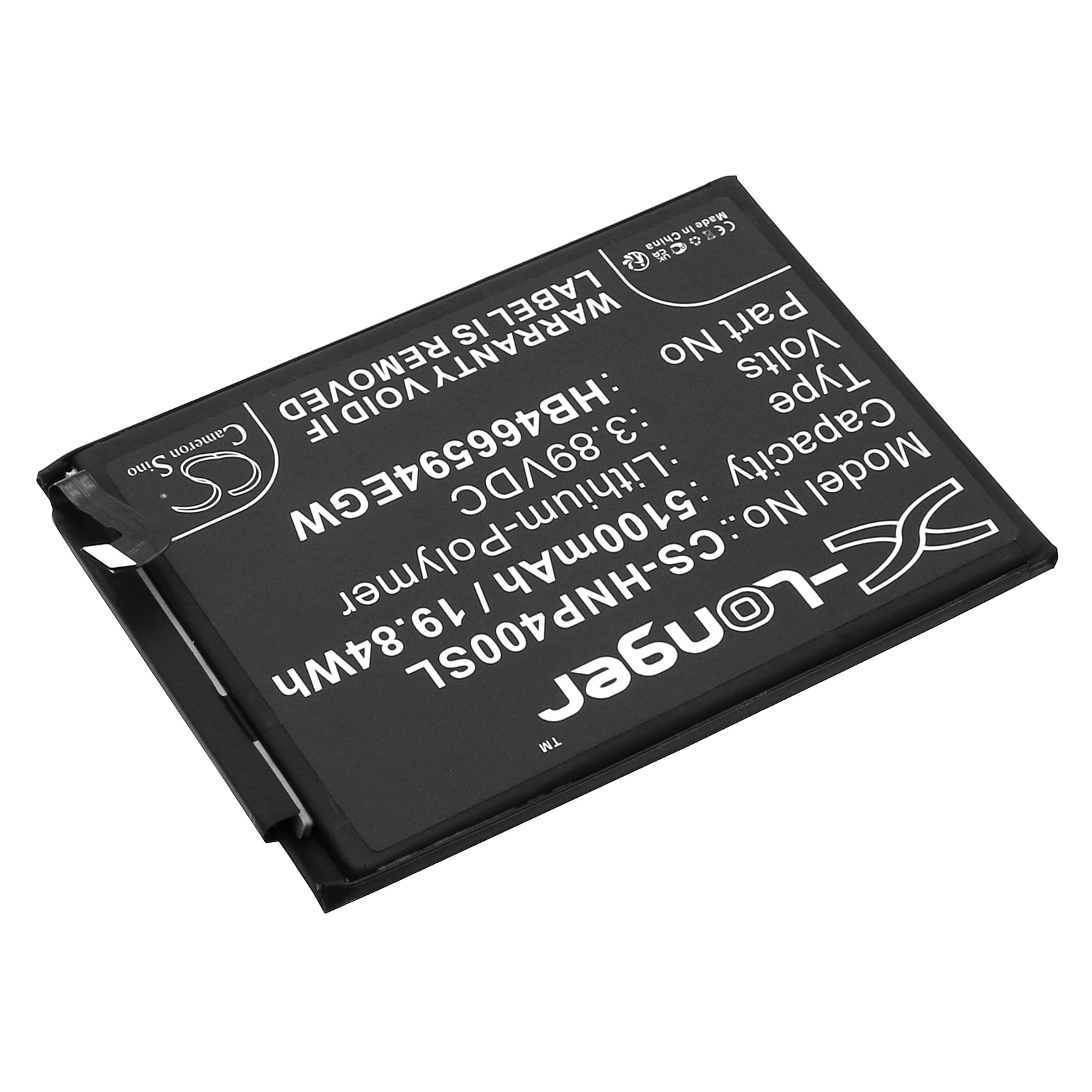 Batteri til smarttelefon, mobil for Honor Play 40, WDY-AN00