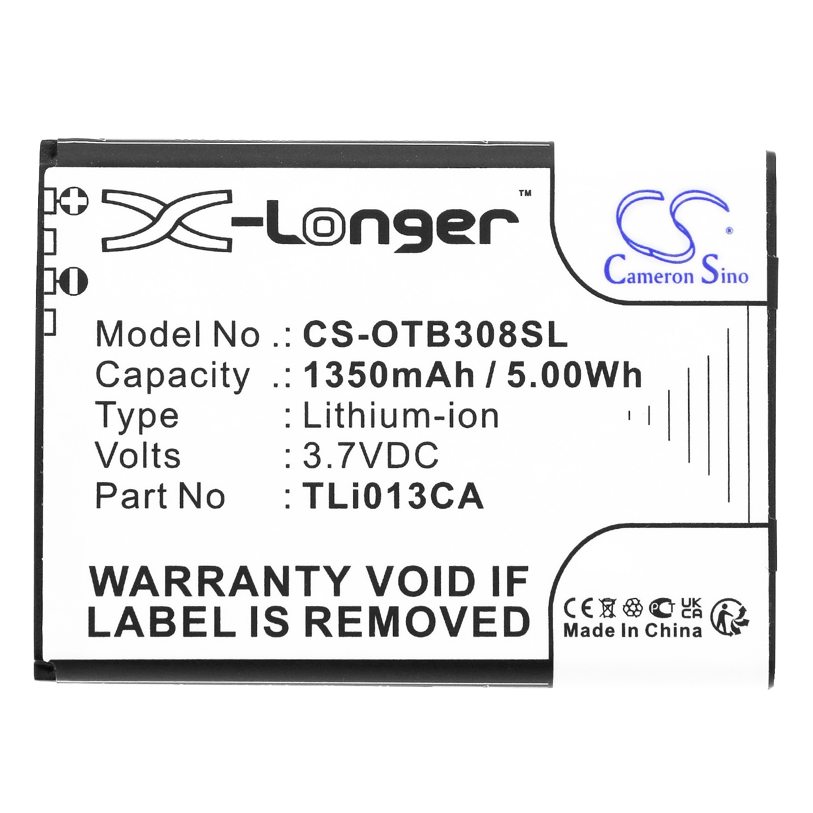 Batteri for SmartPhone, Mobil for Alcatel OneTouch 3082X, OT-3082
