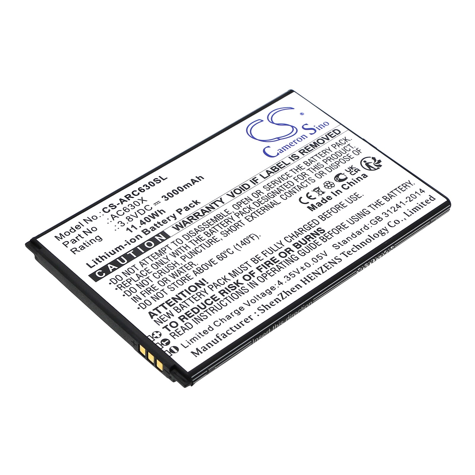Batteri til smarttelefon, mobil til Archos Oxygen 63