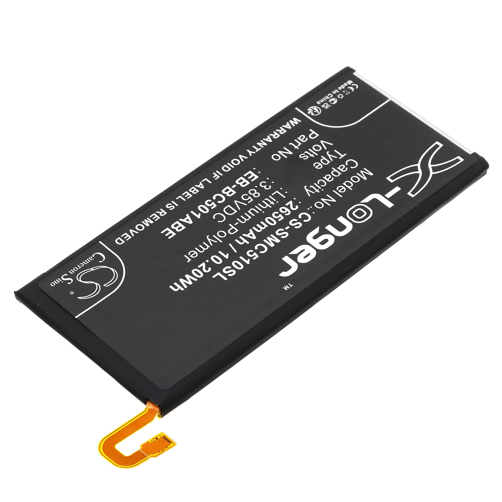 Batteri for SmartPhone, Mobil for Samsung Galaxy C5 Pro, Galaxy C5 Pro Duos, GT-C501 og andre.