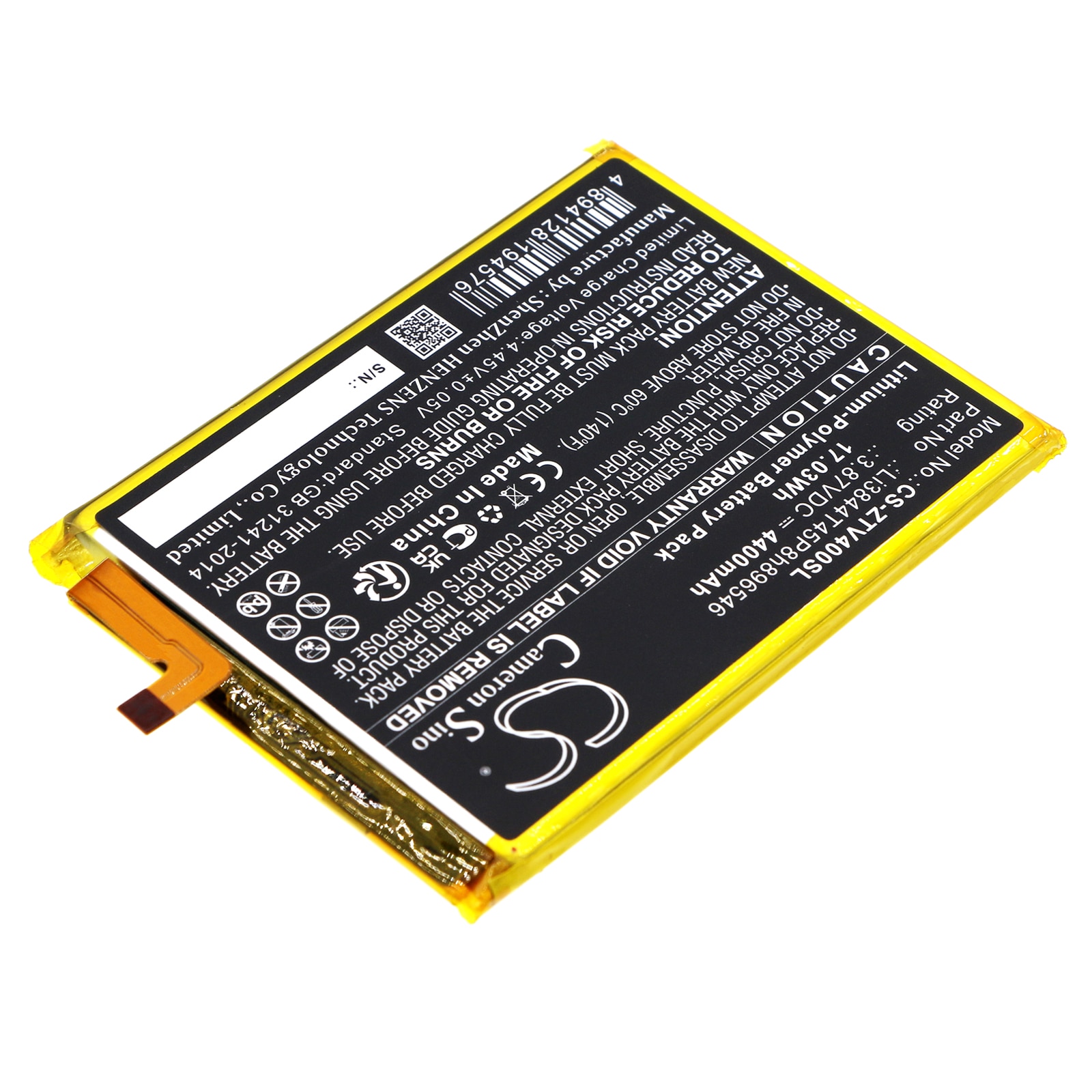 Batteri til smarttelefon, mobil til ZTE Blade V40S, Axon 40 SE