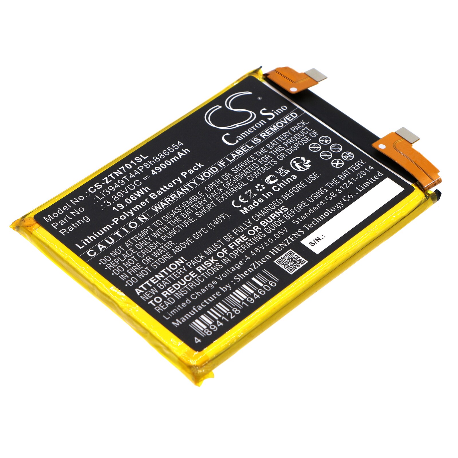 Batteri for SmartPhone, Mobil for ZTE Nubia Z40 Pro, Nubia Z40 Pro 5G og andre.