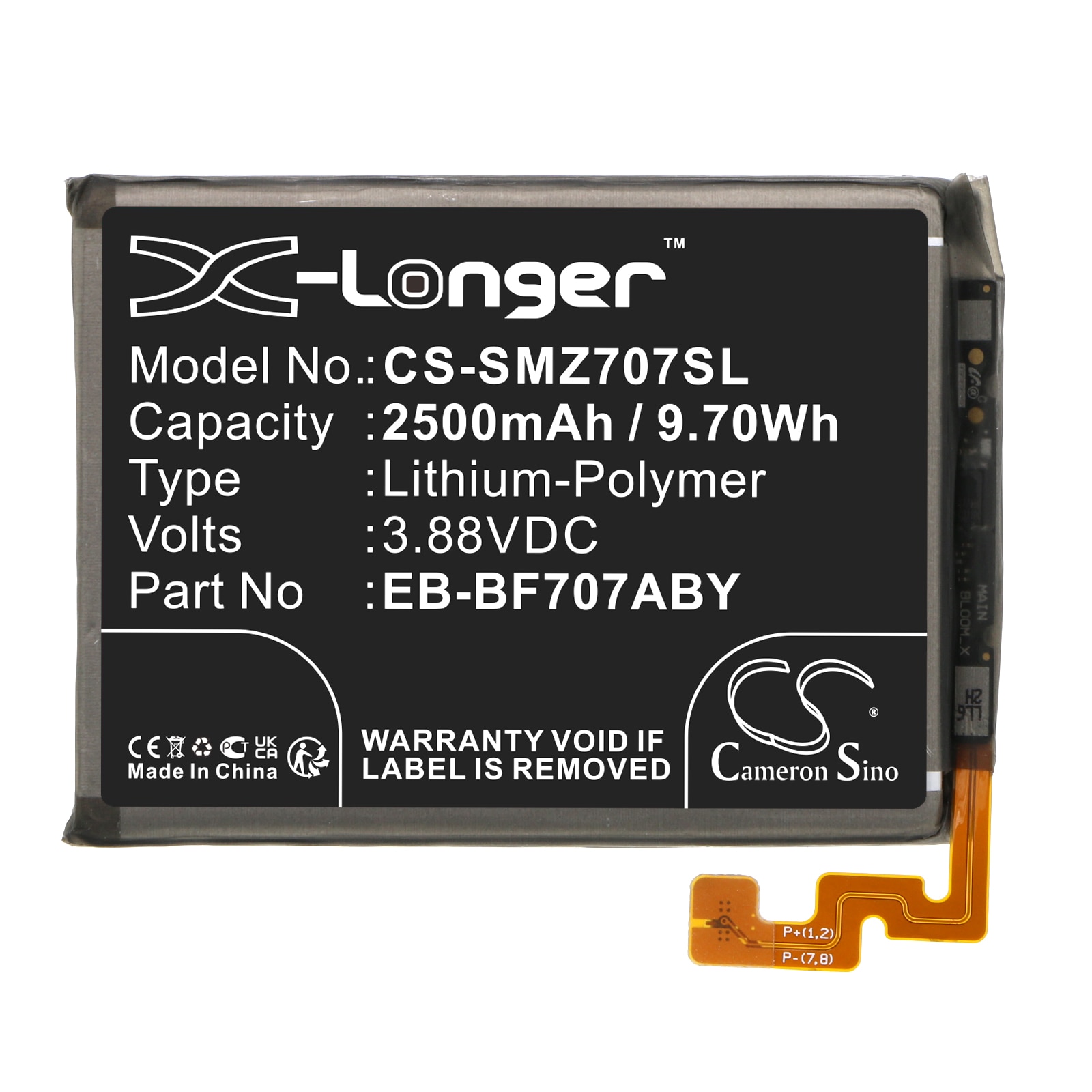 Batteri for SmartPhone, Mobil for Samsung Galaxy Z Flip 5G, SM-F707U1, SM-F707W og andre.