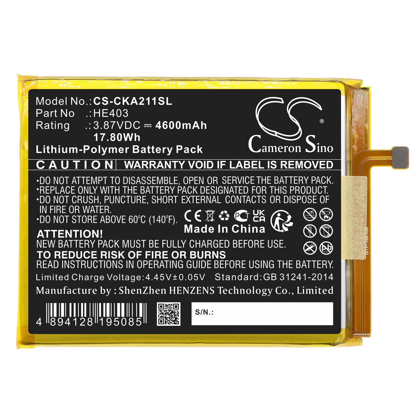 Batteri for smarttelefon, mobil for Cricket Dream 5G, EC211001