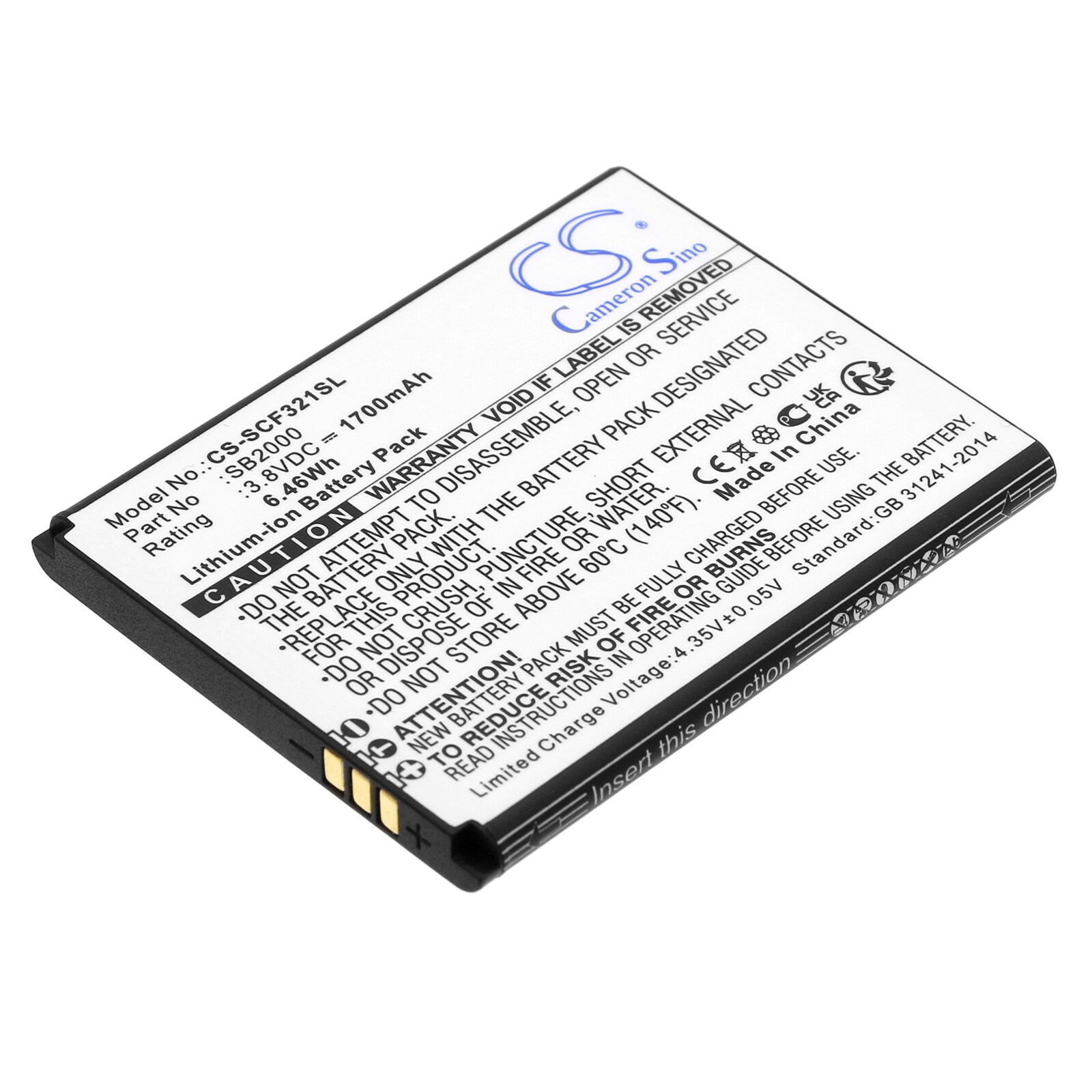 Batteri til smarttelefon, mobil for Schok Flip SC3218T, Flip SC3218B