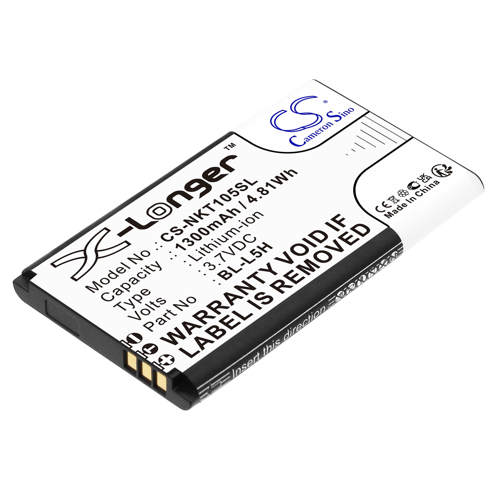 Batteri for SmartPhone, Mobil for Nokia 105 2023, 105 4G, TA1385-DS og andre.