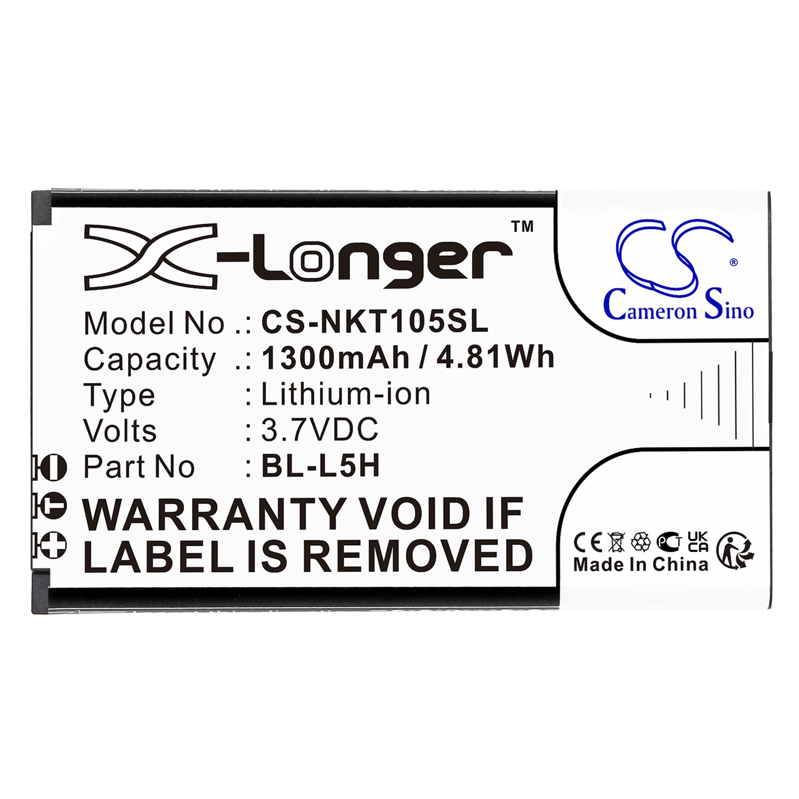 Batteri for SmartPhone, Mobil for Nokia 105 2023, 105 4G, TA1385-DS og andre.