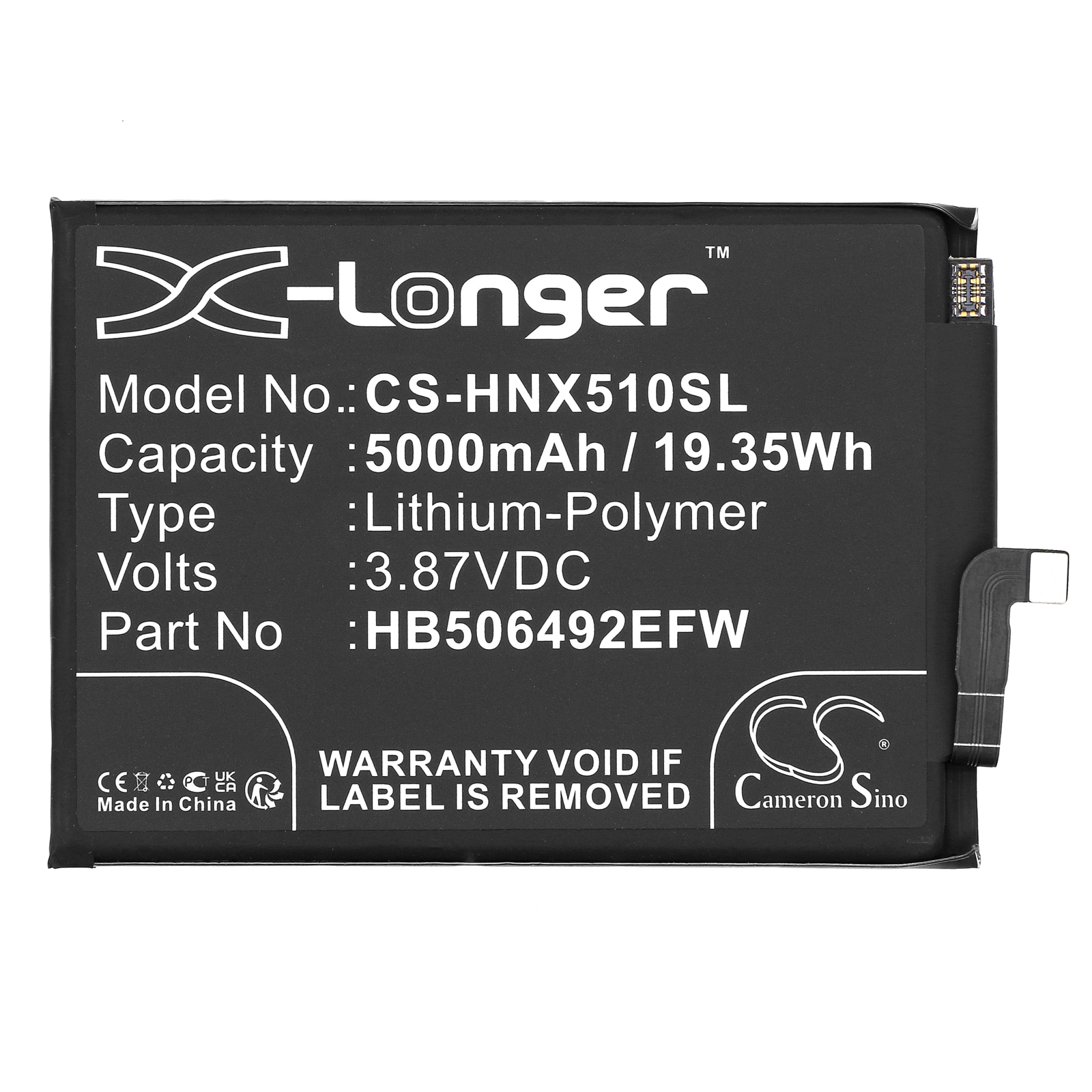 Batteri for SmartPhone, Mobil for Honor Magic 5 Lite, RMO-NX3, X9a 5G og andre.