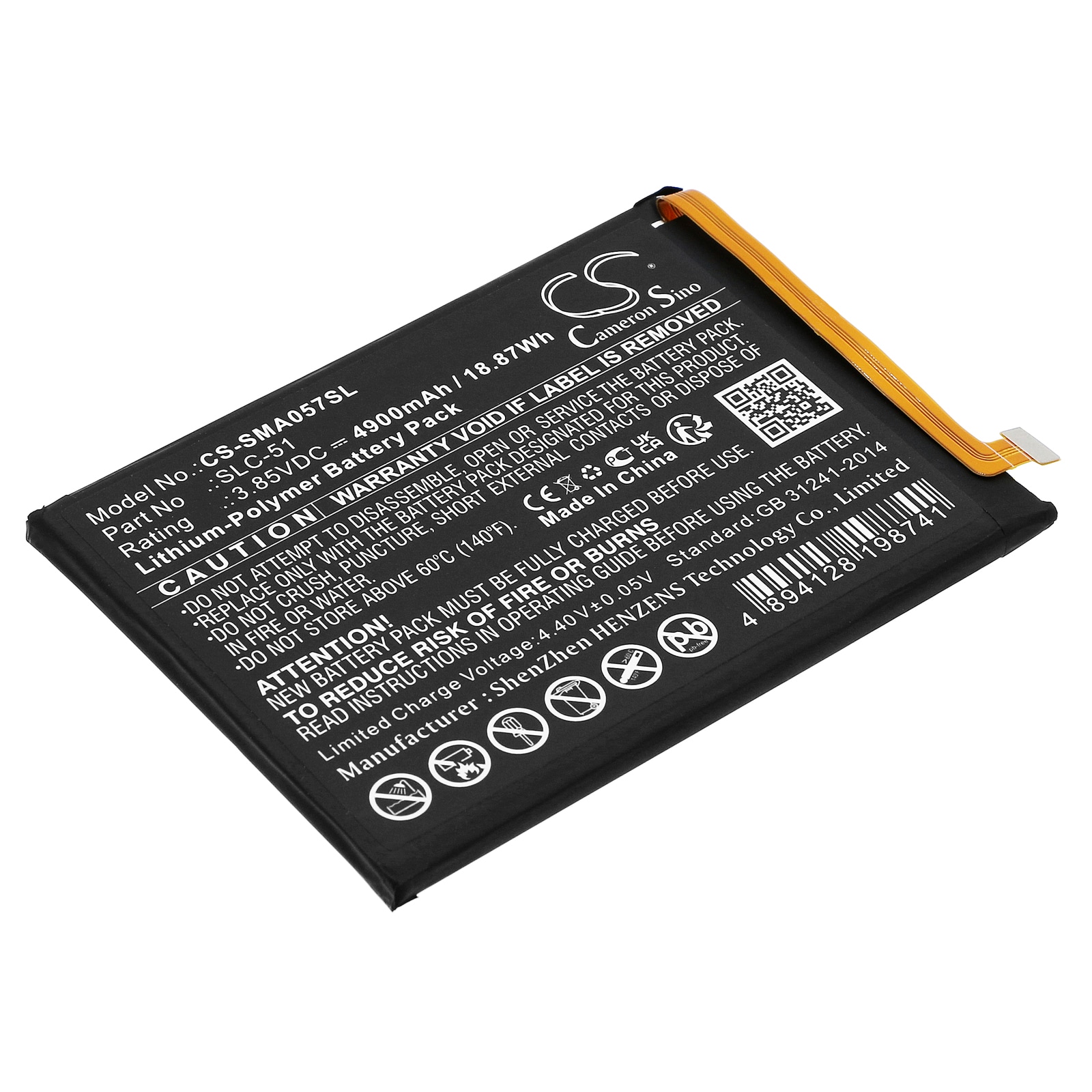 Batteri for SmartPhone, Mobil for Samsung Galaxy A05s 2023, SM-A057M, SM-A057M/DS og andre.