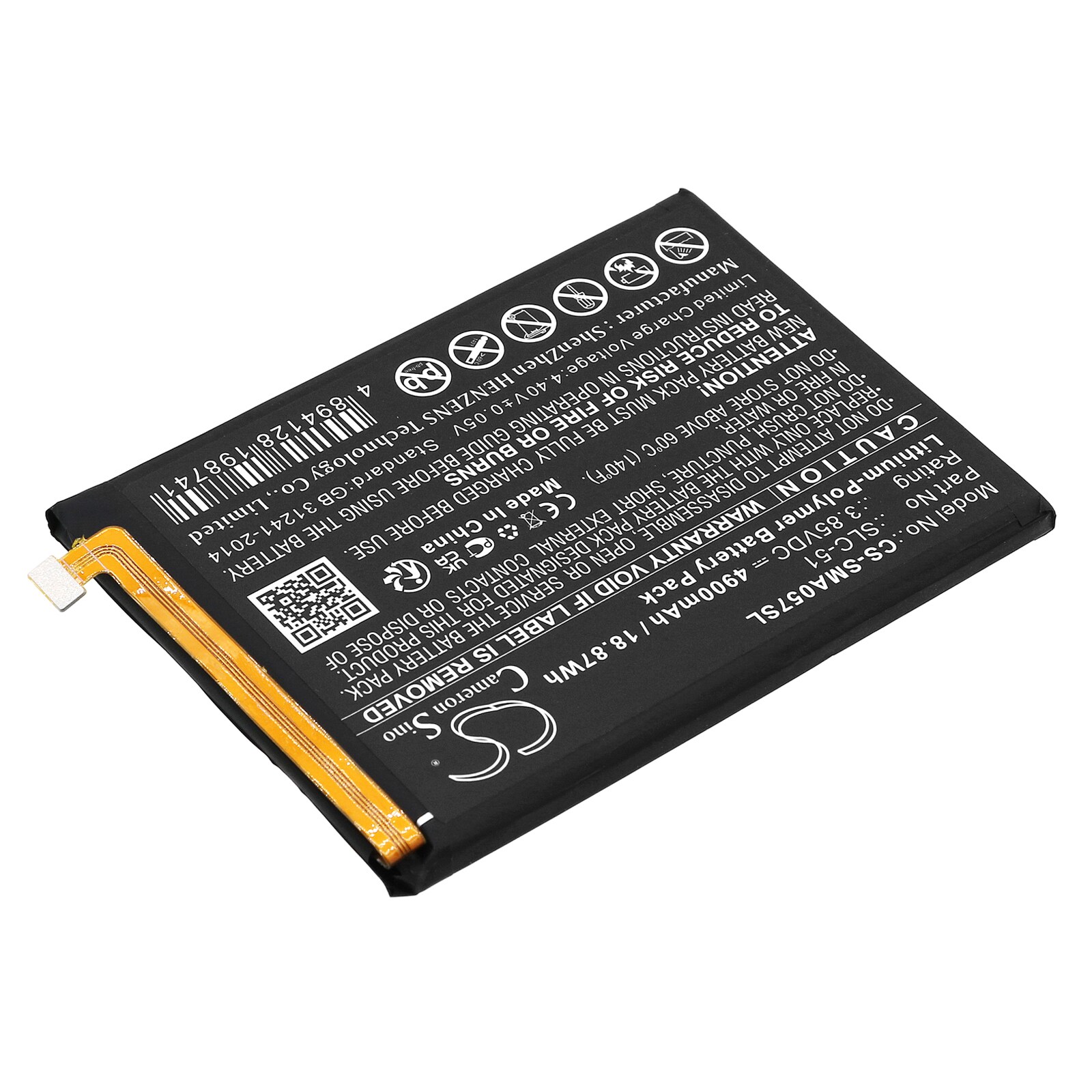 Batteri for SmartPhone, Mobil for Samsung Galaxy A05s 2023, SM-A057M, SM-A057M/DS og andre.