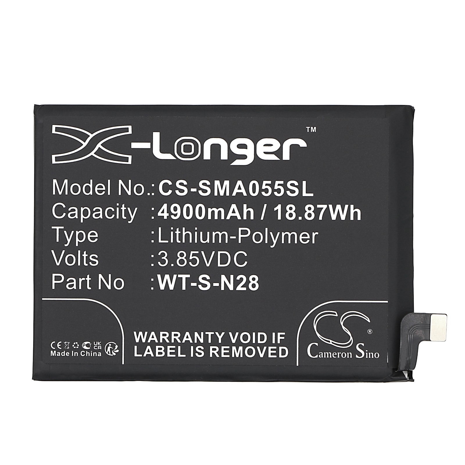 Batteri for SmartPhone, Mobil for Samsung Galaxy A05 2023, SM-A055M/DS, SM-A055F/DS og andre.