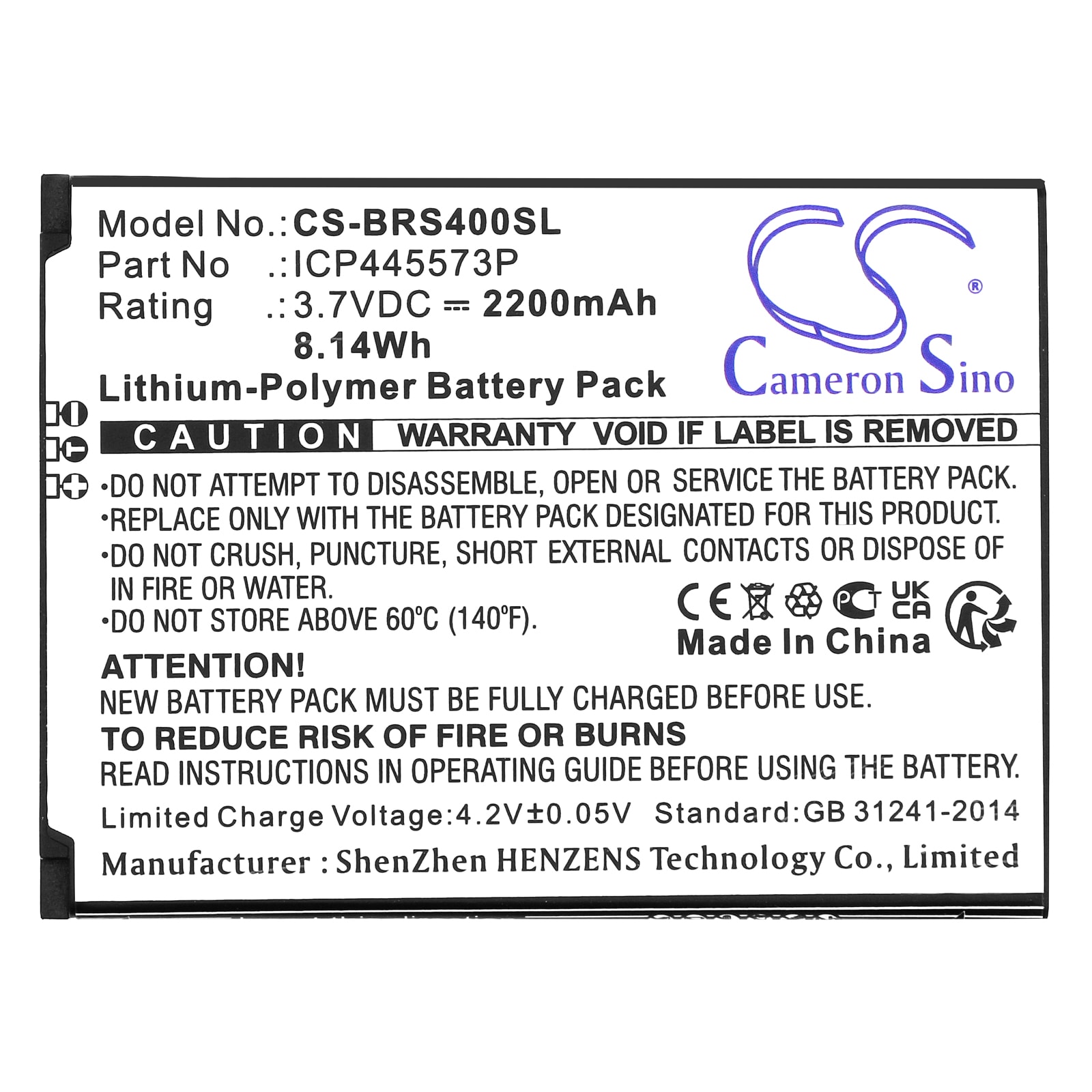Batteri for SmartPhone, Mobil for BRONDI SMARTPHONE 4G