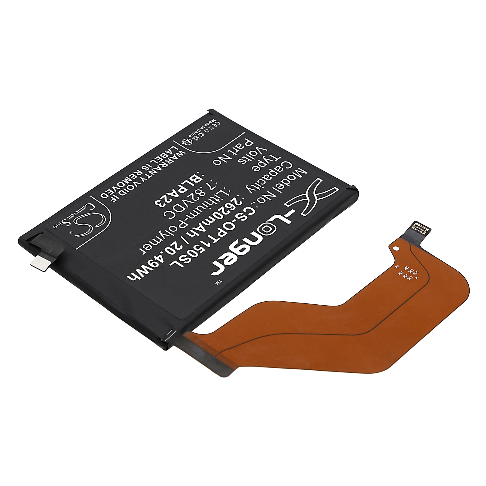Batteri for smarttelefon, mobil for OPPO Realme GT5 150W