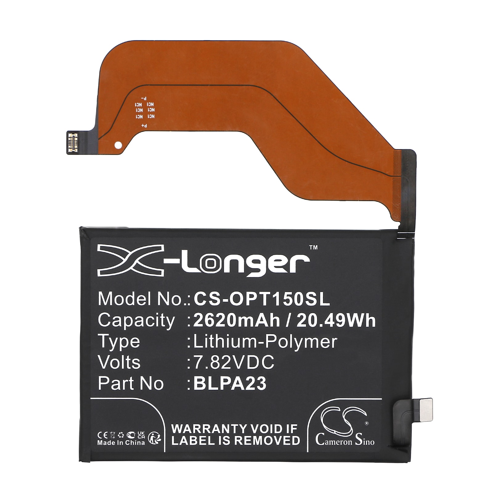 Batteri for smarttelefon, mobil for OPPO Realme GT5 150W