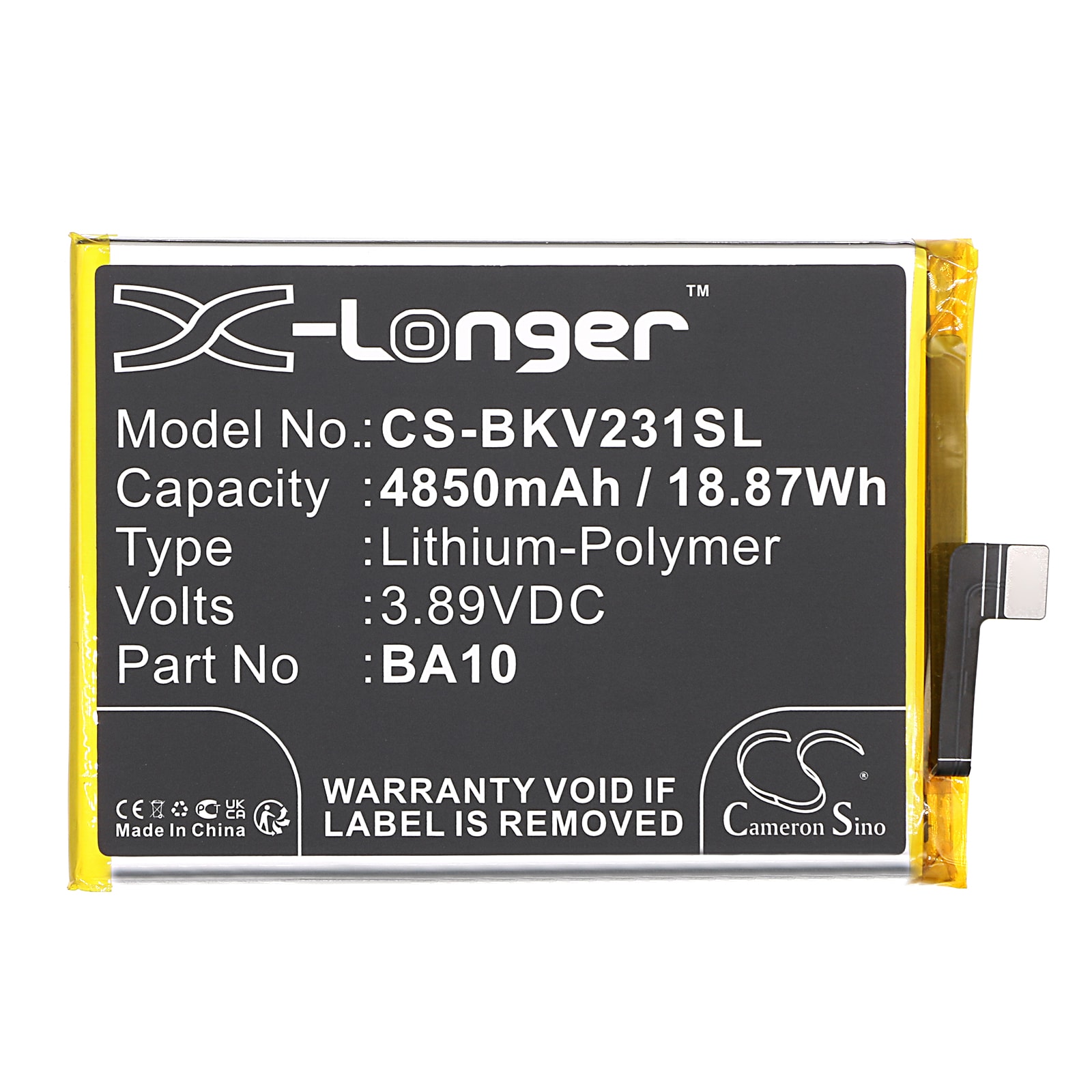 Batteri for SmartPhone, Mobil for VIVO Y17S, V36m, V2318A etc.
