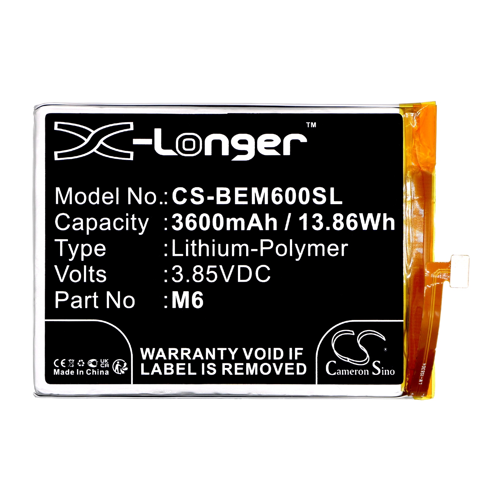 Batteri for SmartPhone, Mobil for Bea-phone M6 Premium