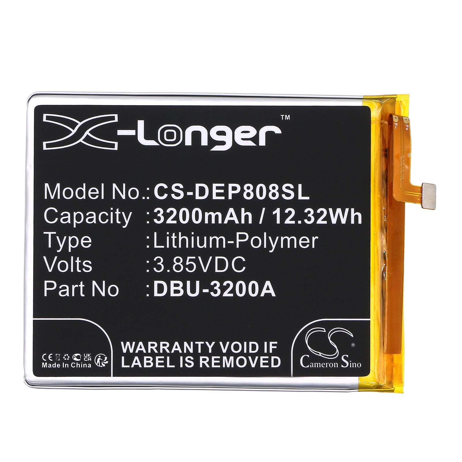 Batteri til smarttelefon, mobil for Doro 8080, 8050, DSB-022