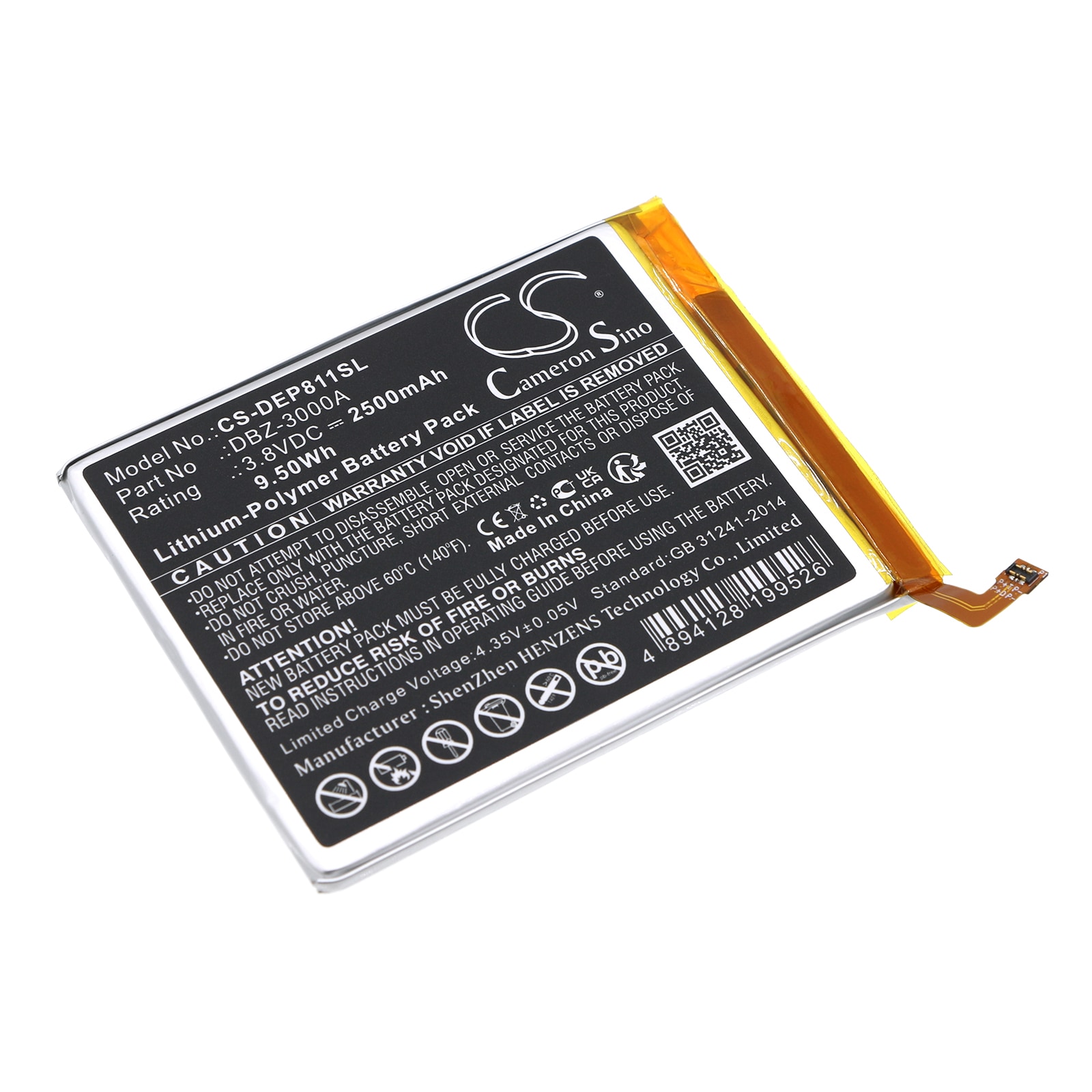 Batteri til smarttelefon, mobil for Doro 8100, 8100 Plus, DSB-0400